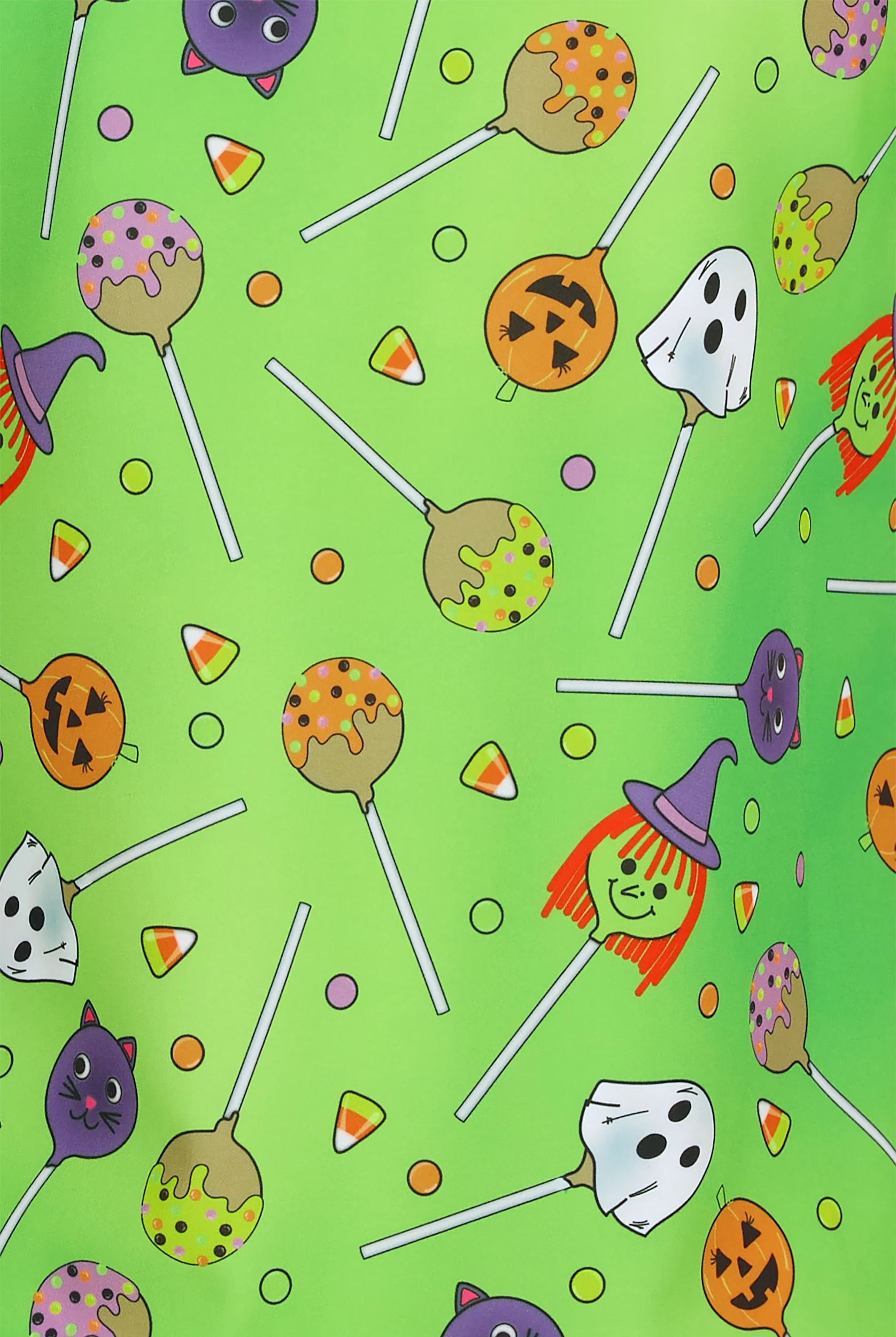 Zavate Ava Therese Sweet & Spooky Women's 2-Pocket STRETCH V-Neck Print Scrub Top