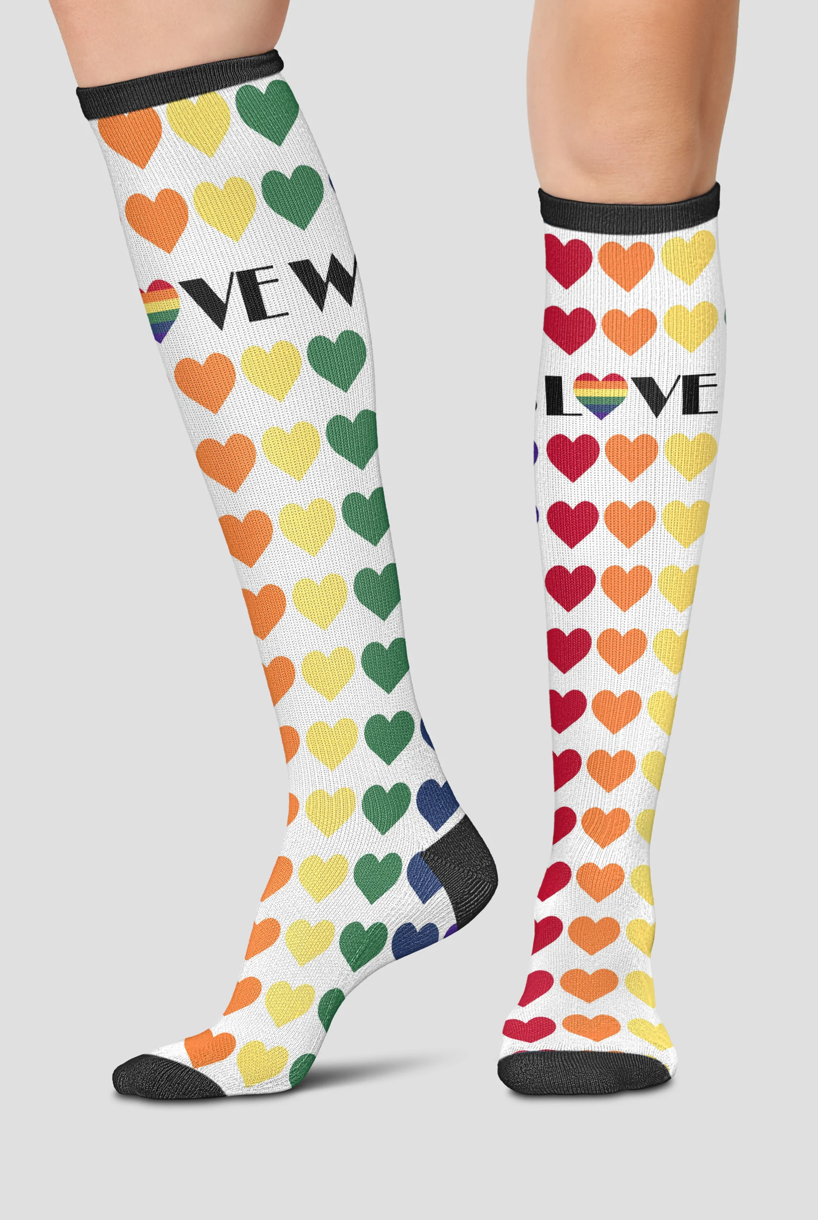 Cherokee Love Wins Women's 10-15 mmHg Light Compression Socks