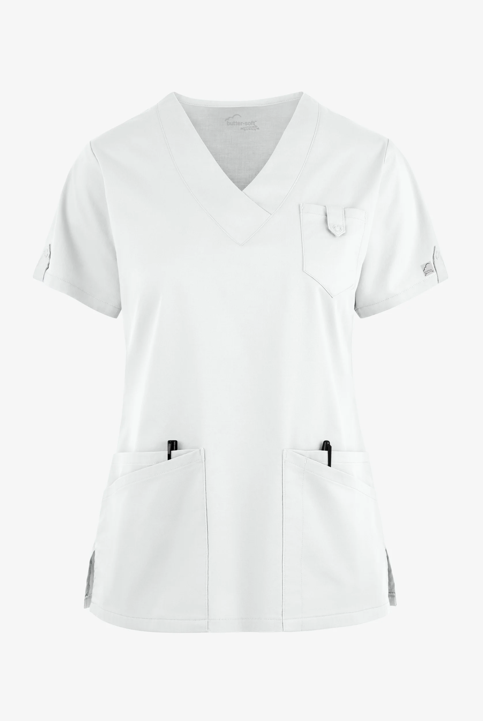 Butter-Soft STRETCH Women's 6-Pocket V-Neck Scrub Top