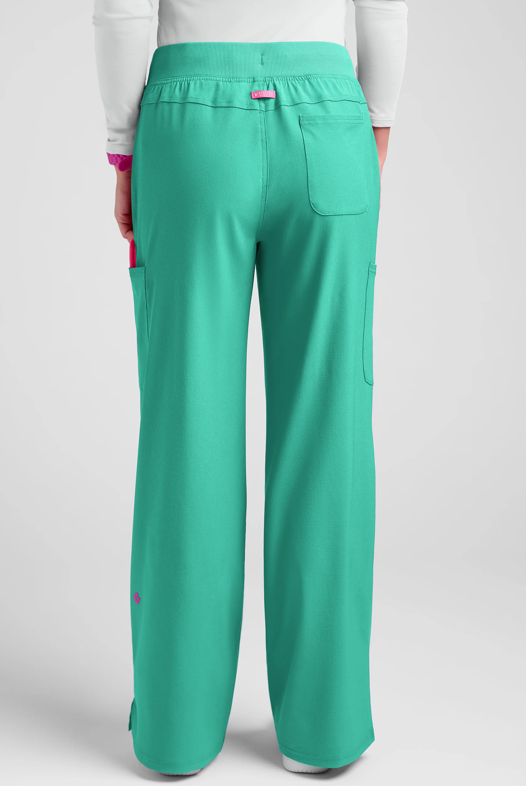 Med Couture Amp Women's 5-Pocket STRETCH High-Rise Wide Leg Cargo Scrub Pant