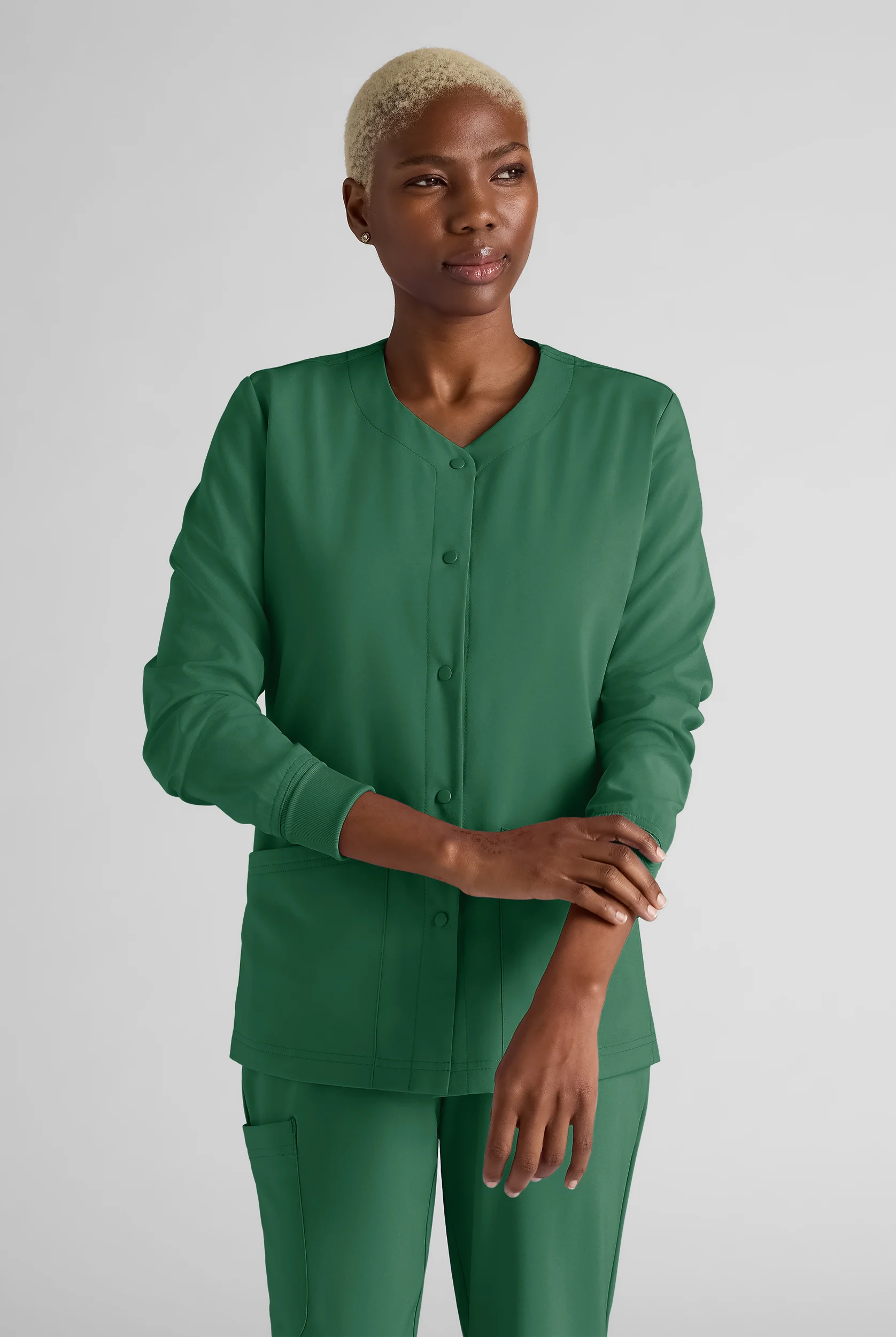 Easy STRETCH Rachel Women's 3-Pocket Snap Front Scrub Jacket