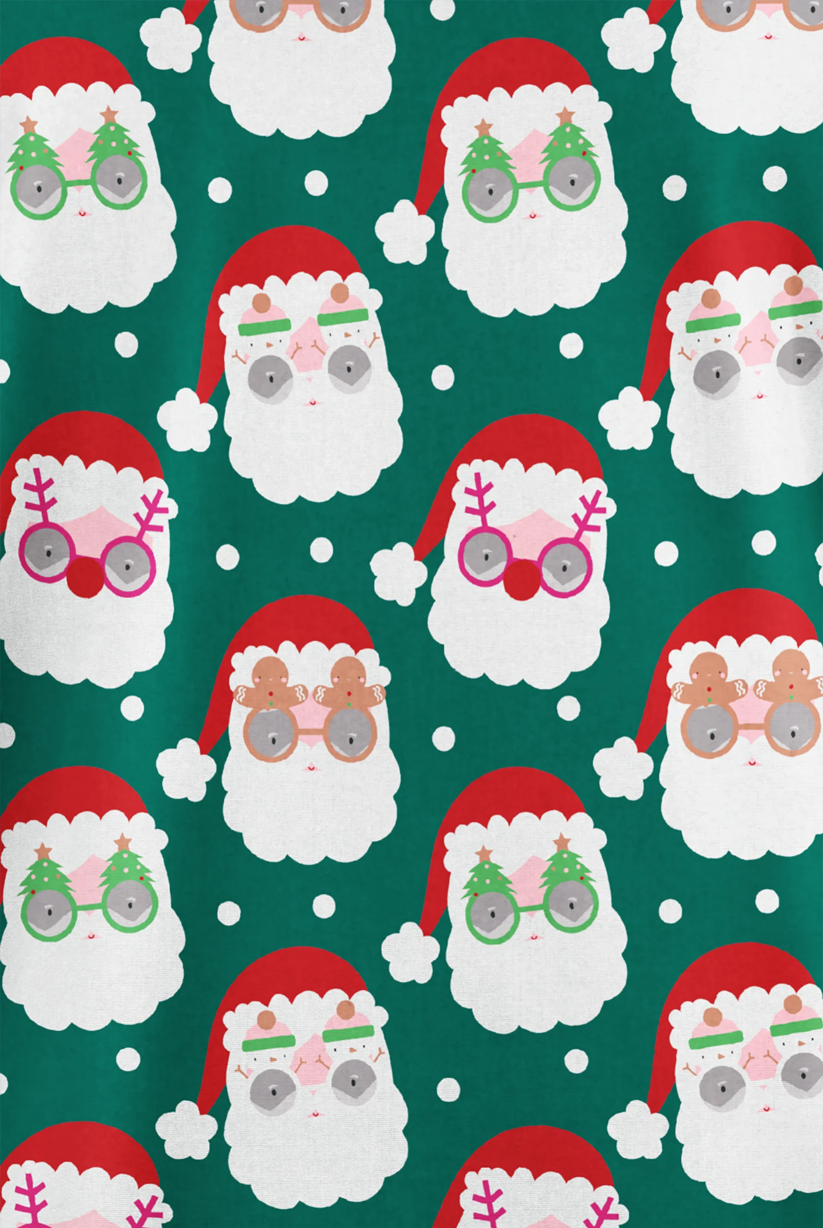 Butter-Soft Originals Cool Claus Hunter Women's 2-Pocket V-Neck Print Scrub Top