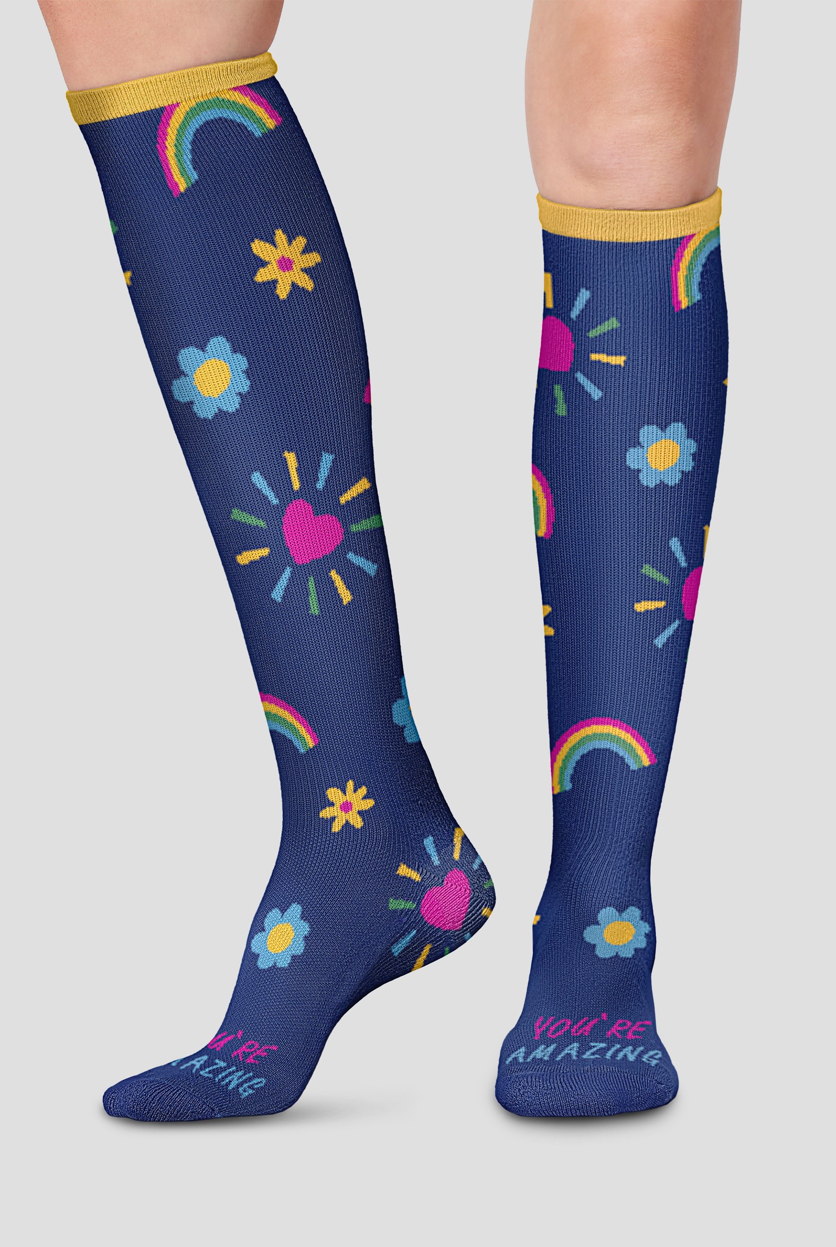 Cherokee You're Amazing Women's 10-15 mmHG Light Compression Socks