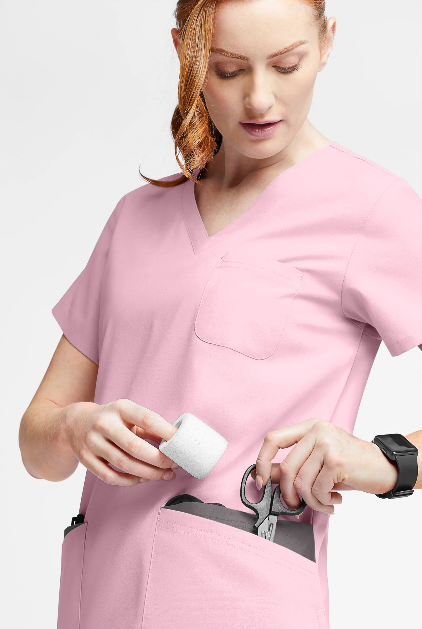 Butter-Soft Originals Women's 7-Pocket Rounded V-Neck Scrub Top