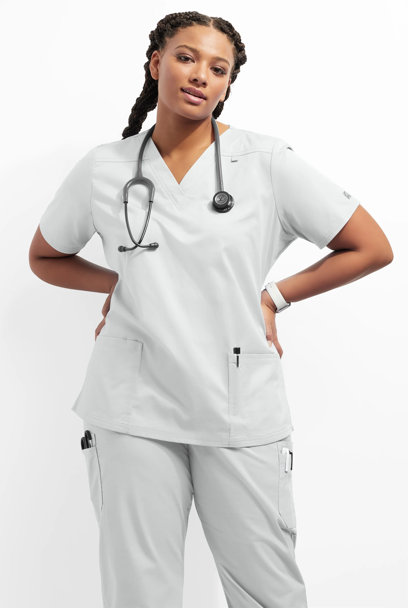 Butter-Soft STRETCH Women's 4-Pocket V-Neck Scrub Top