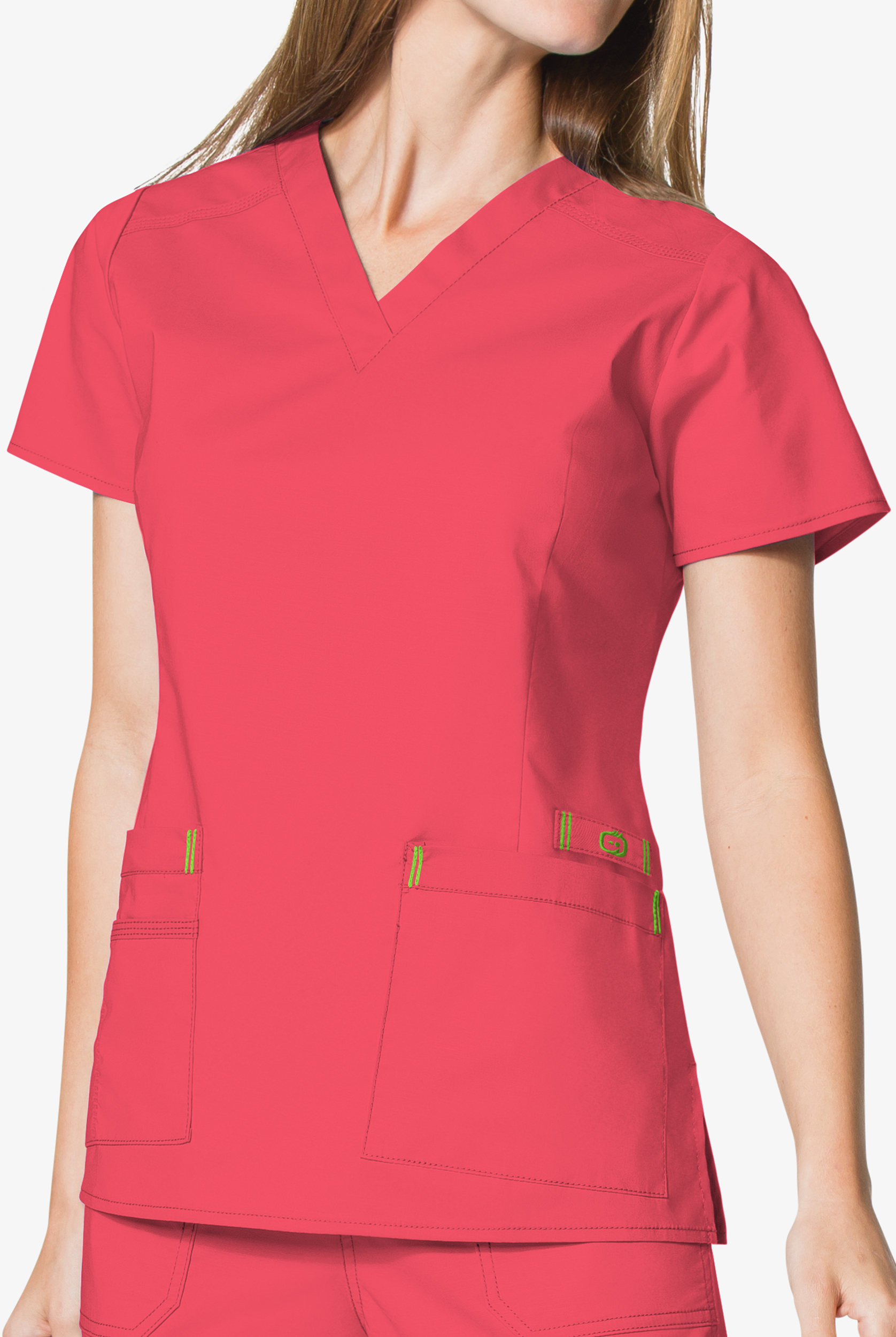 WonderWink WonderFLEX Verity Women's 4-Pocket STRETCH Cotton Rich V-Neck Scrub Top