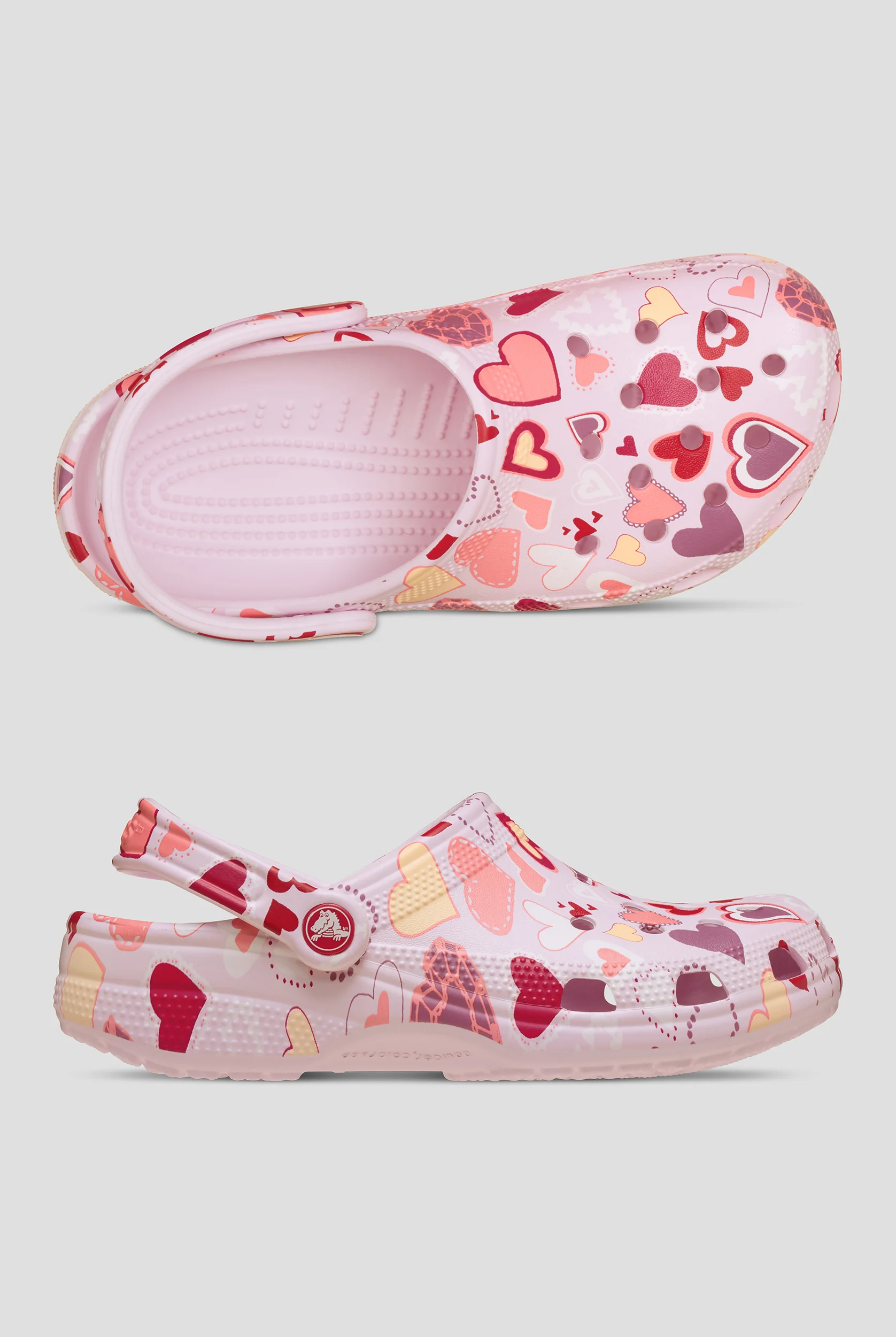 Crocs&trade; Women's Pink Milk / Hearts Classic Clog