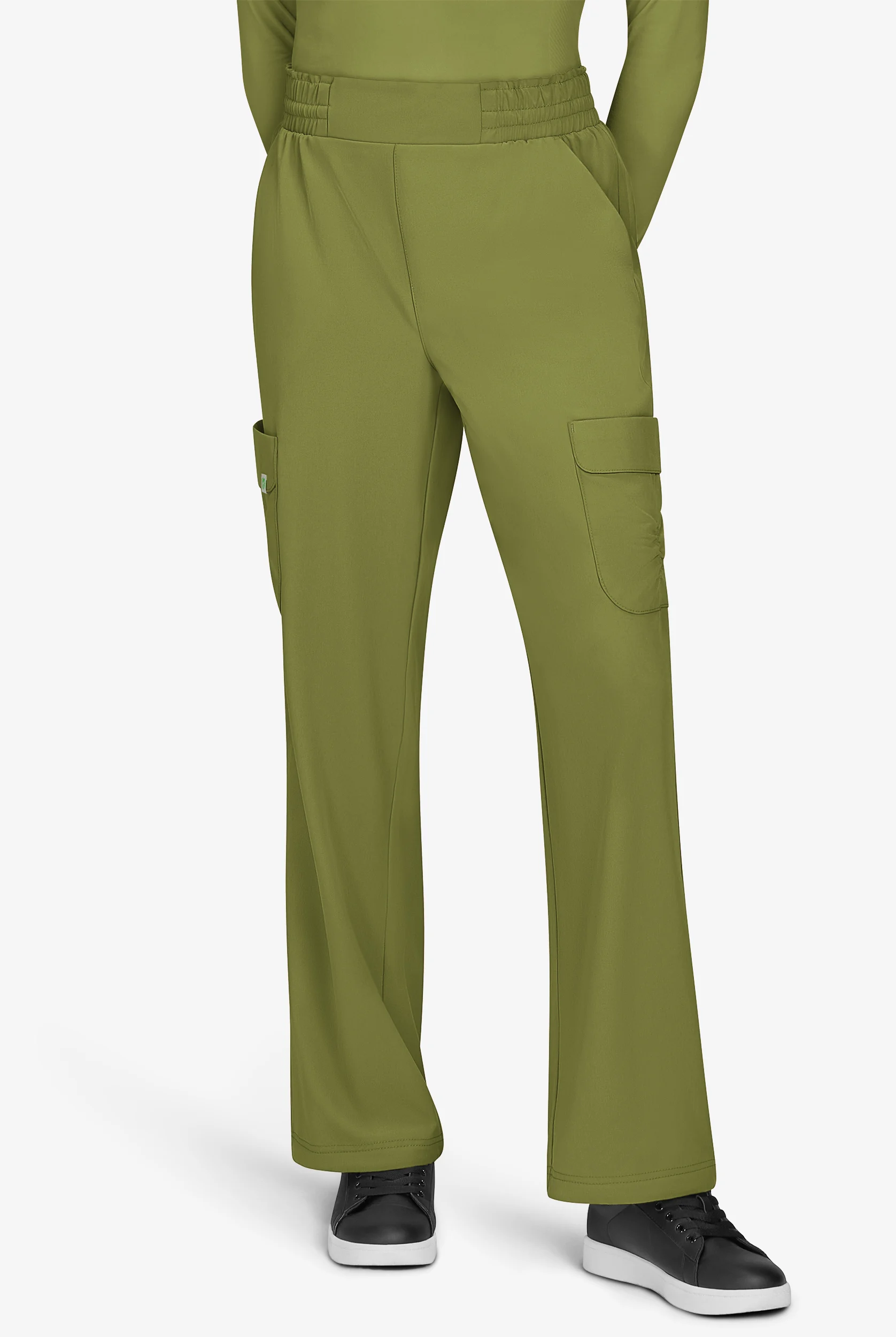 Pantal&oacute;n m&eacute;dico Planet koi Ayla STRETCH estilo cargo con frente plano y 6 bolsillos para mujer