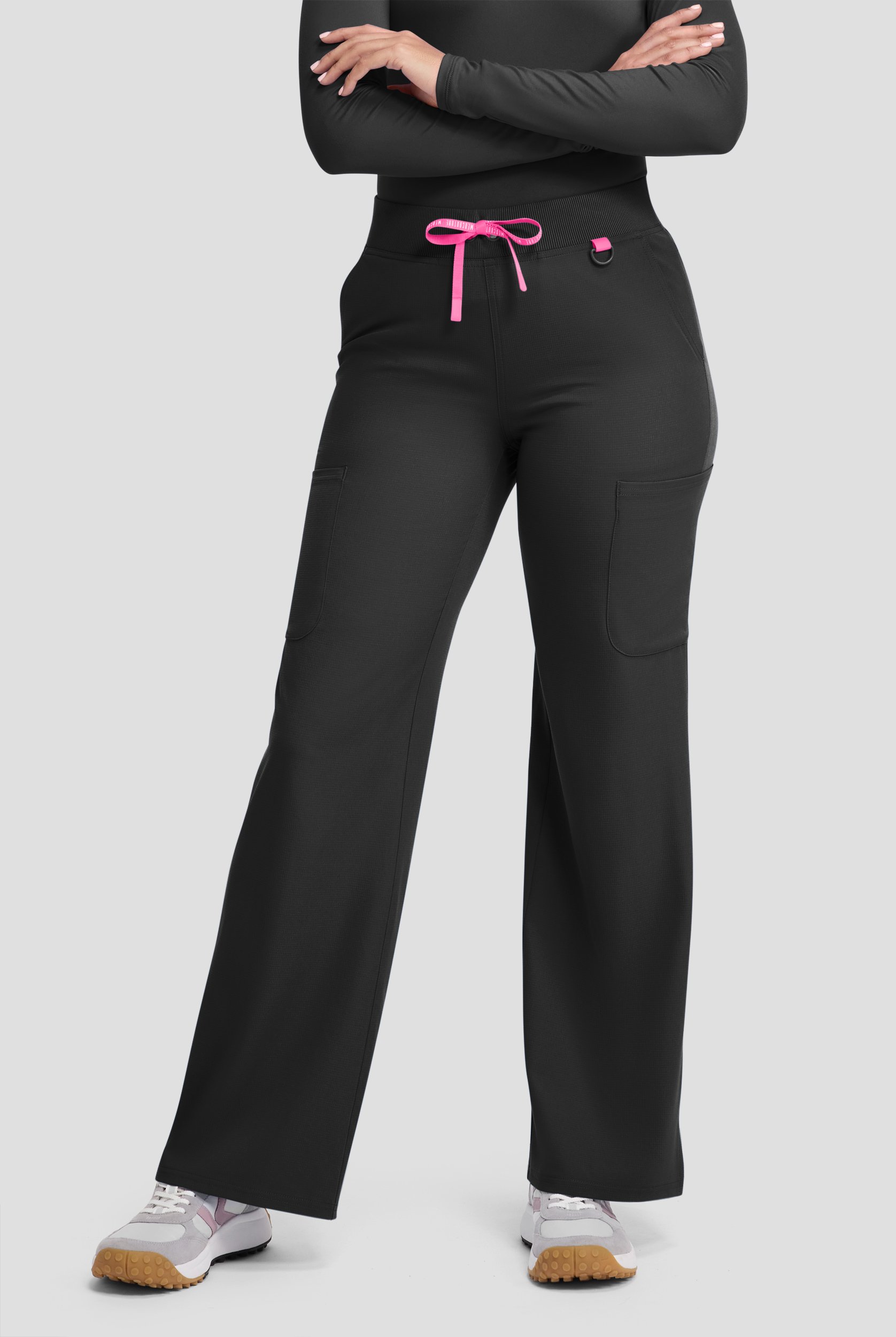 Med Couture Amp Women's 5-Pocket STRETCH High-Rise Wide Leg Cargo Scrub Pant