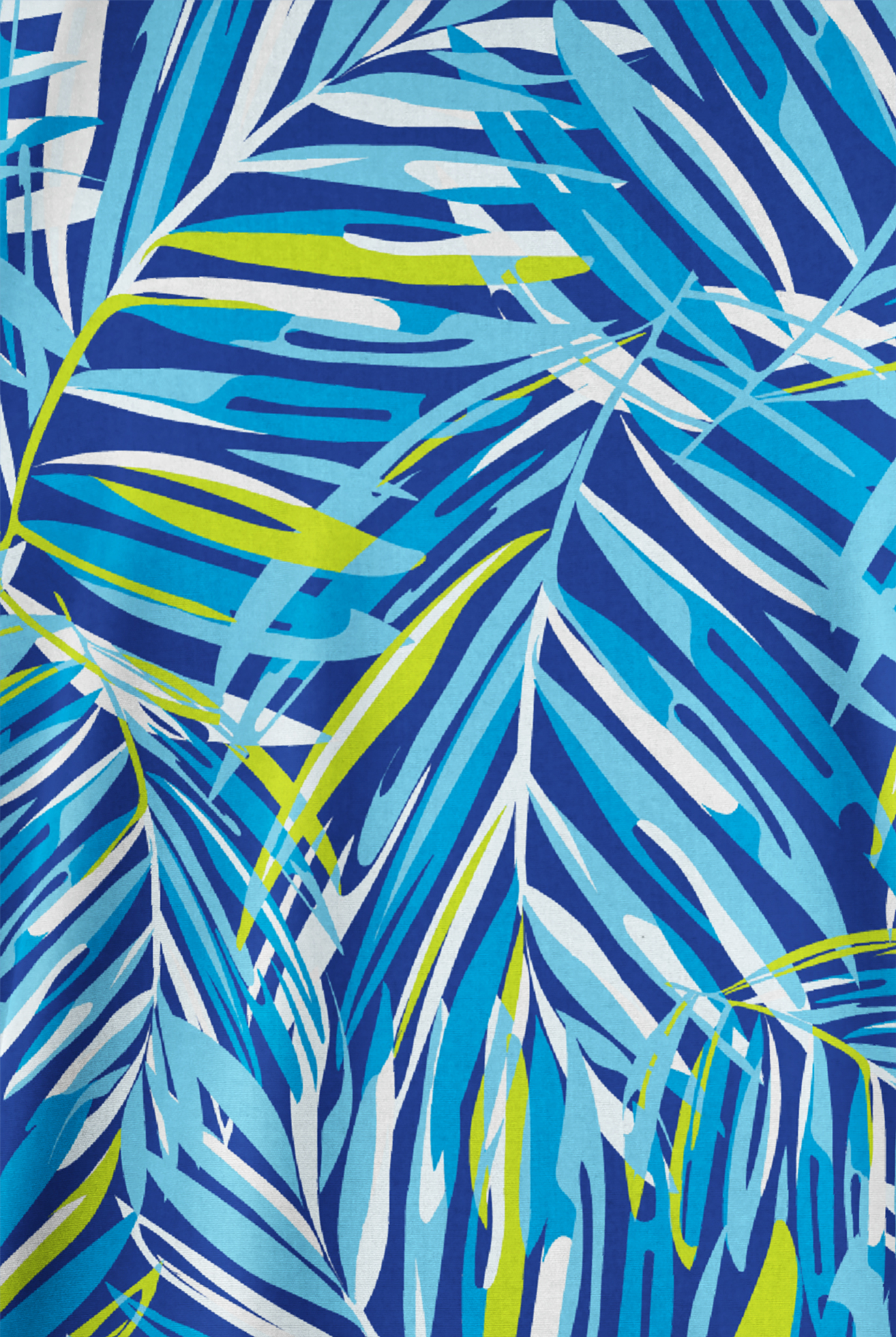 Blusa m&eacute;dica estampada Butter-Soft Originals Palm Paradise Royal con cuello en V y 2 bolsillos para mujer