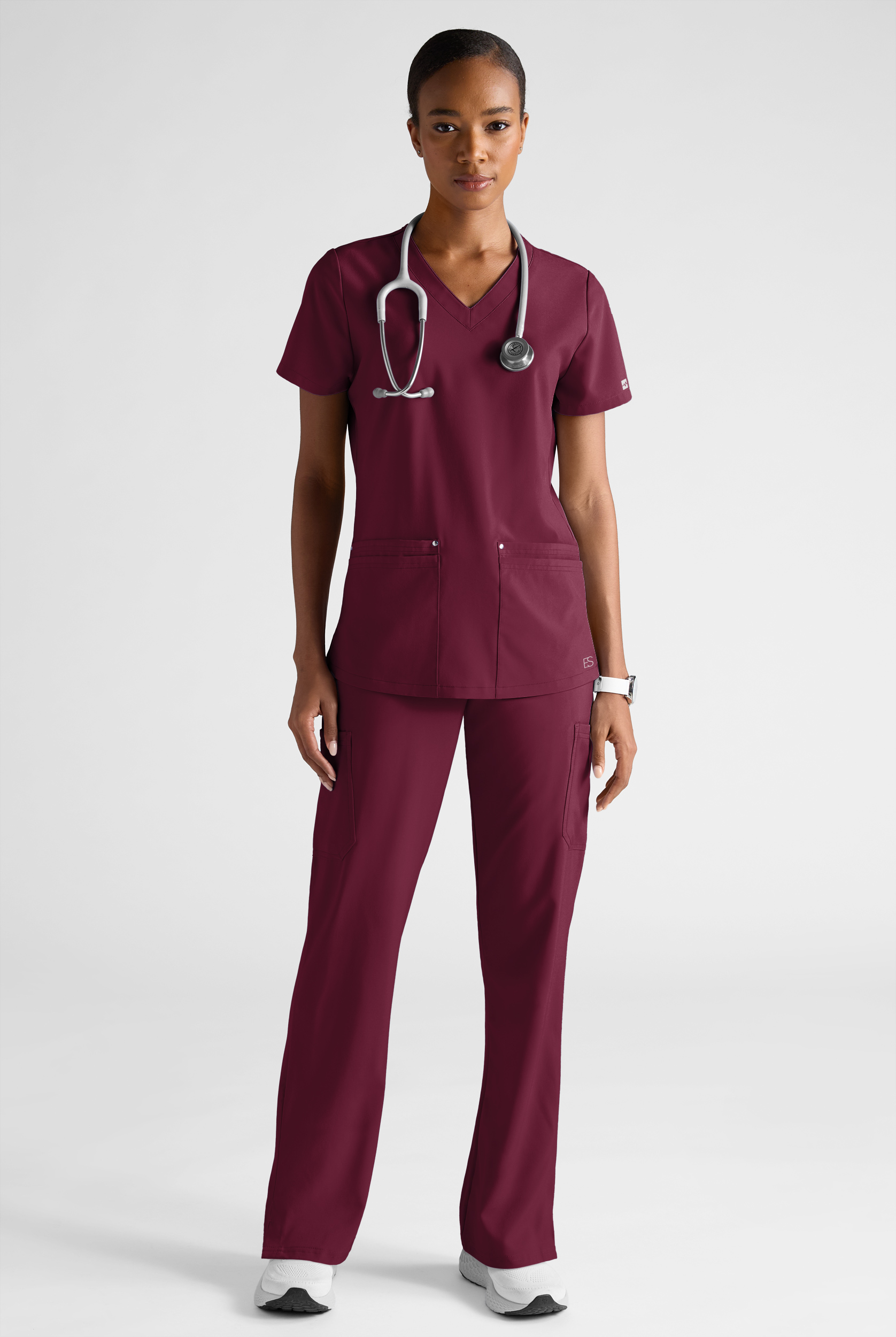 Easy STRETCH Women's 8-Pocket Scrub Set