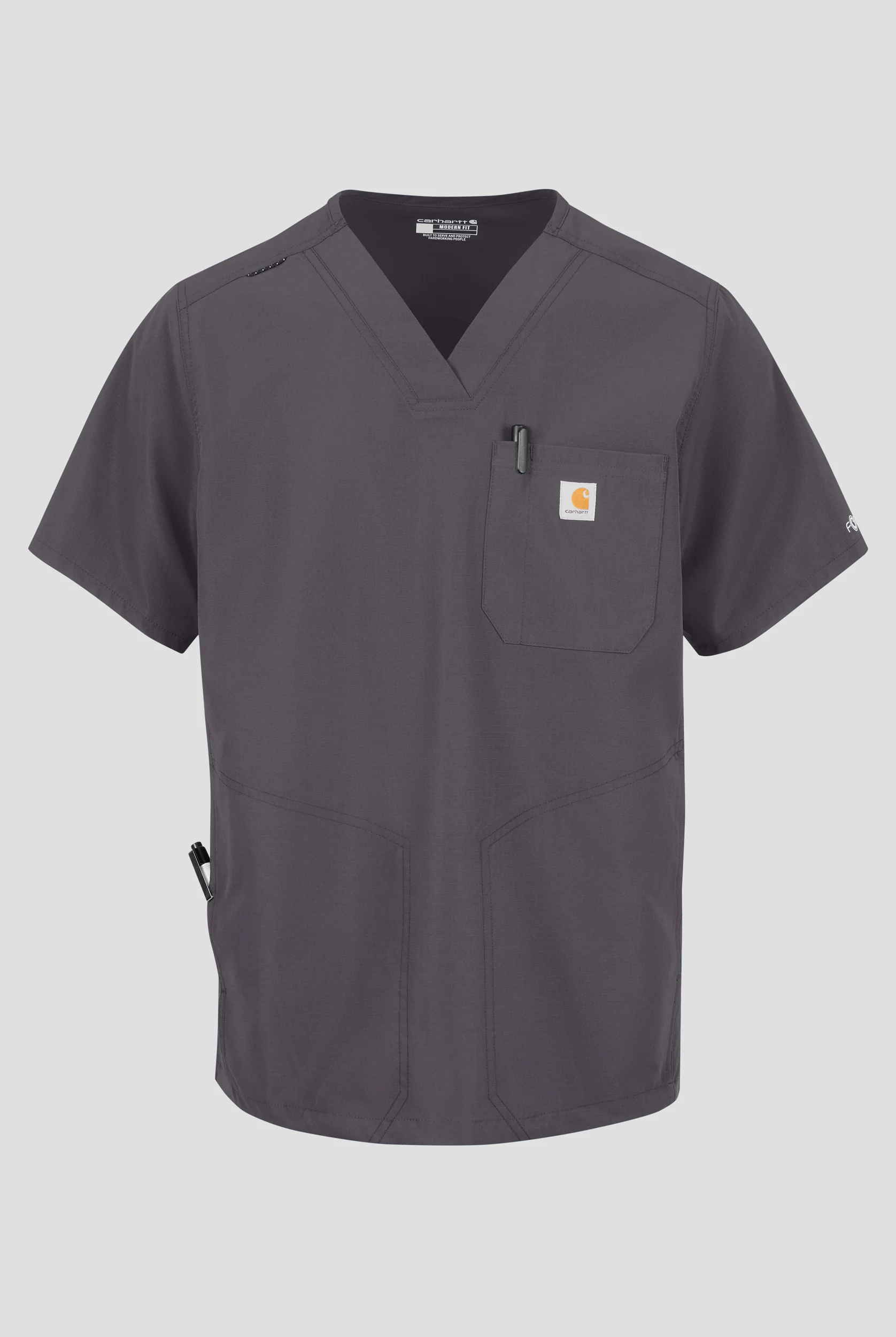 Camisa m&eacute;dica Carhartt FLD & RSCU Rugged Flex STRETCH con cuello en V y 4 bolsillos para hombre