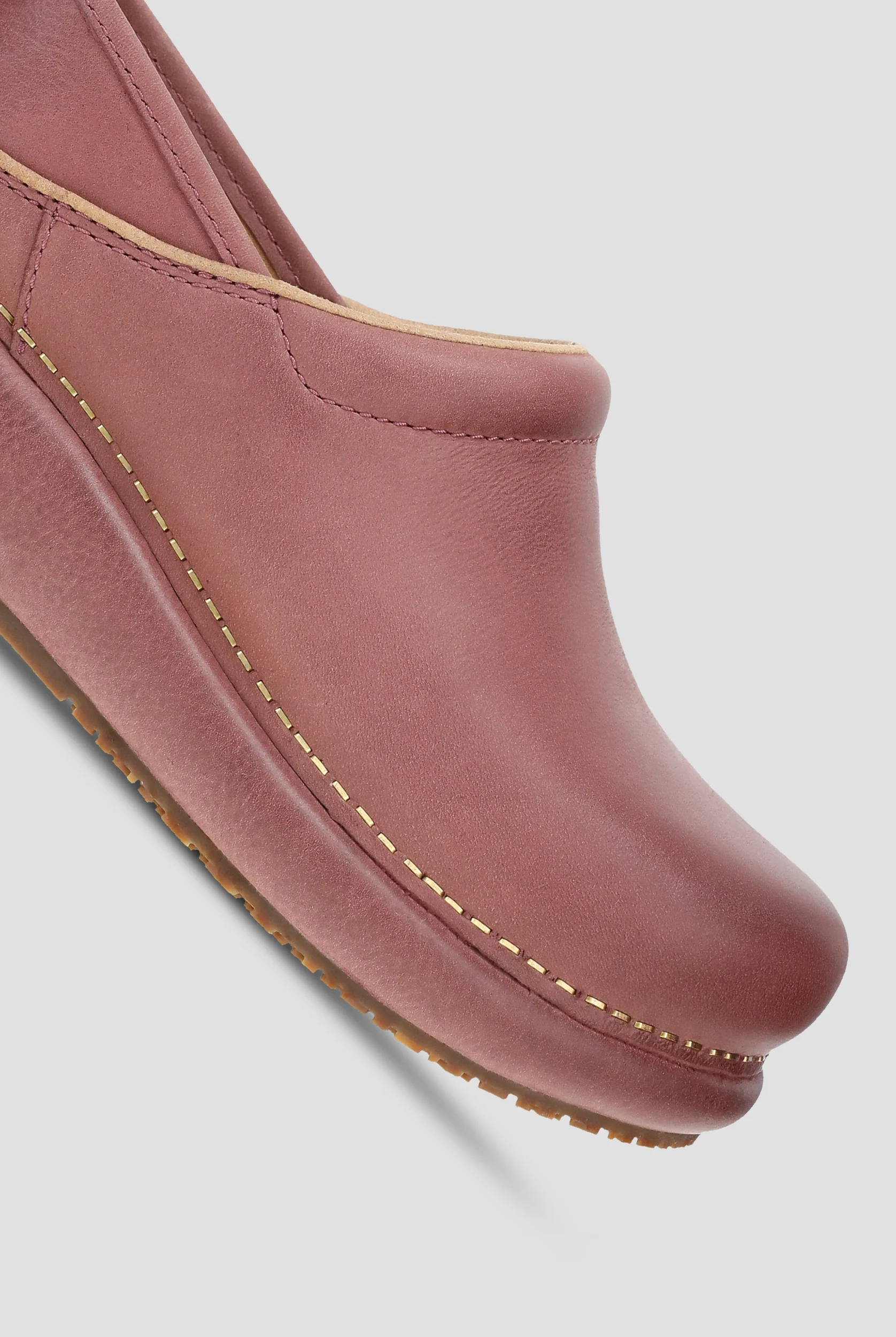 Dansko Women's Platform Pro Cloud Slip-Resistant Rose Burnished Nubuck Clogs