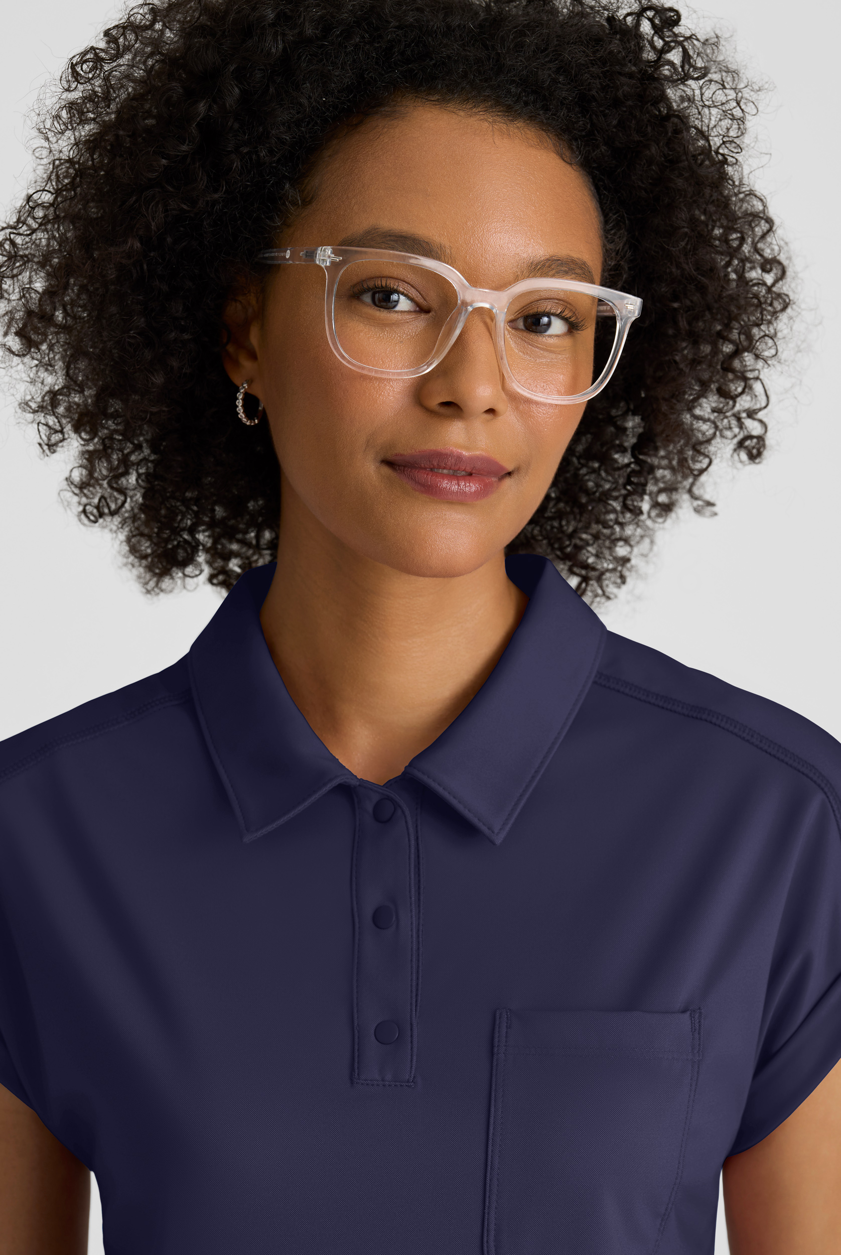 Grey's Anatomy by Barco Knit STRETCH Renew Women's 1-Pocket Dolman Sleeve Polo Scrub Top