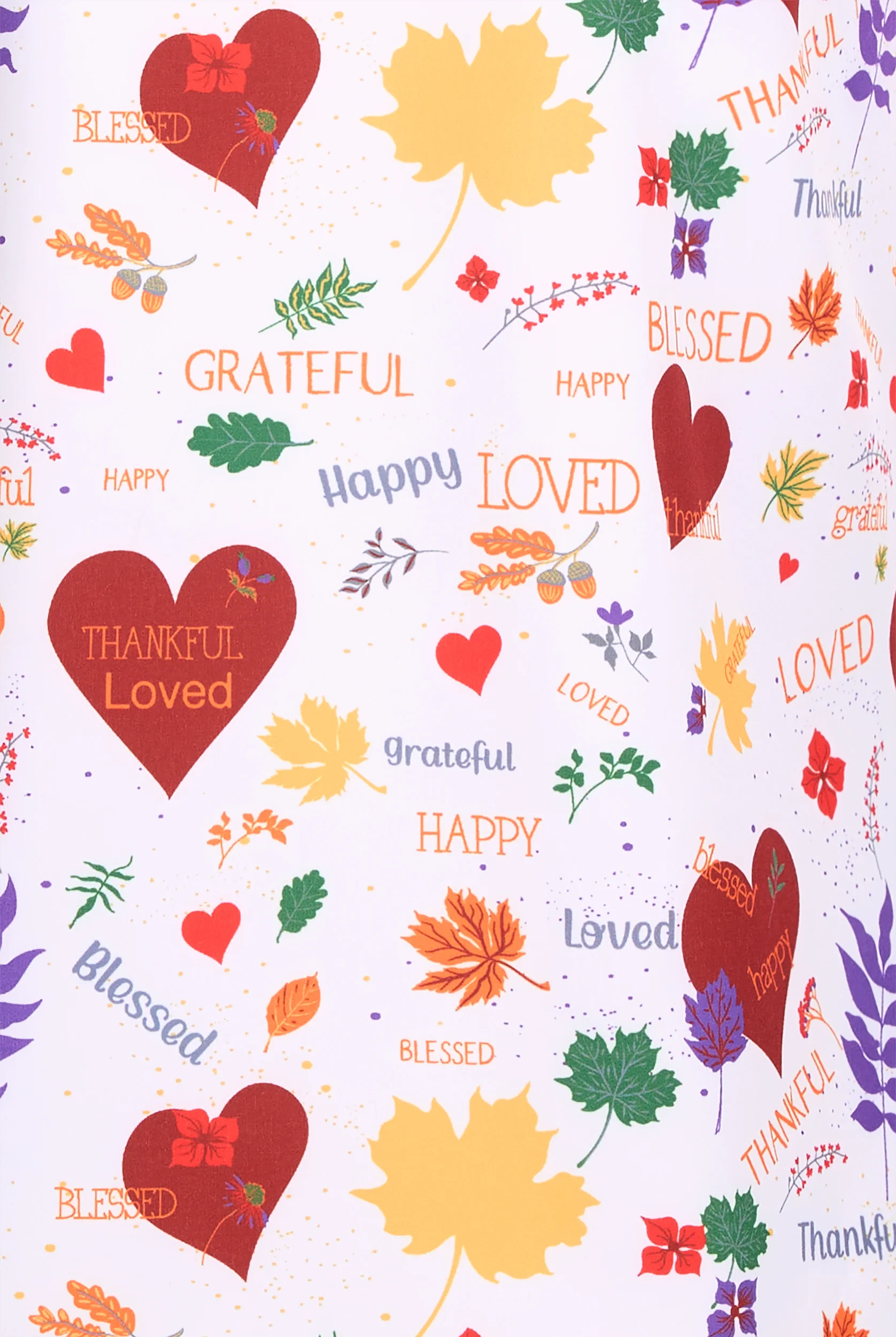 Green Town Inspirational Autumn Women's 3-Pocket STRETCH V-Neck Print Scrub Top