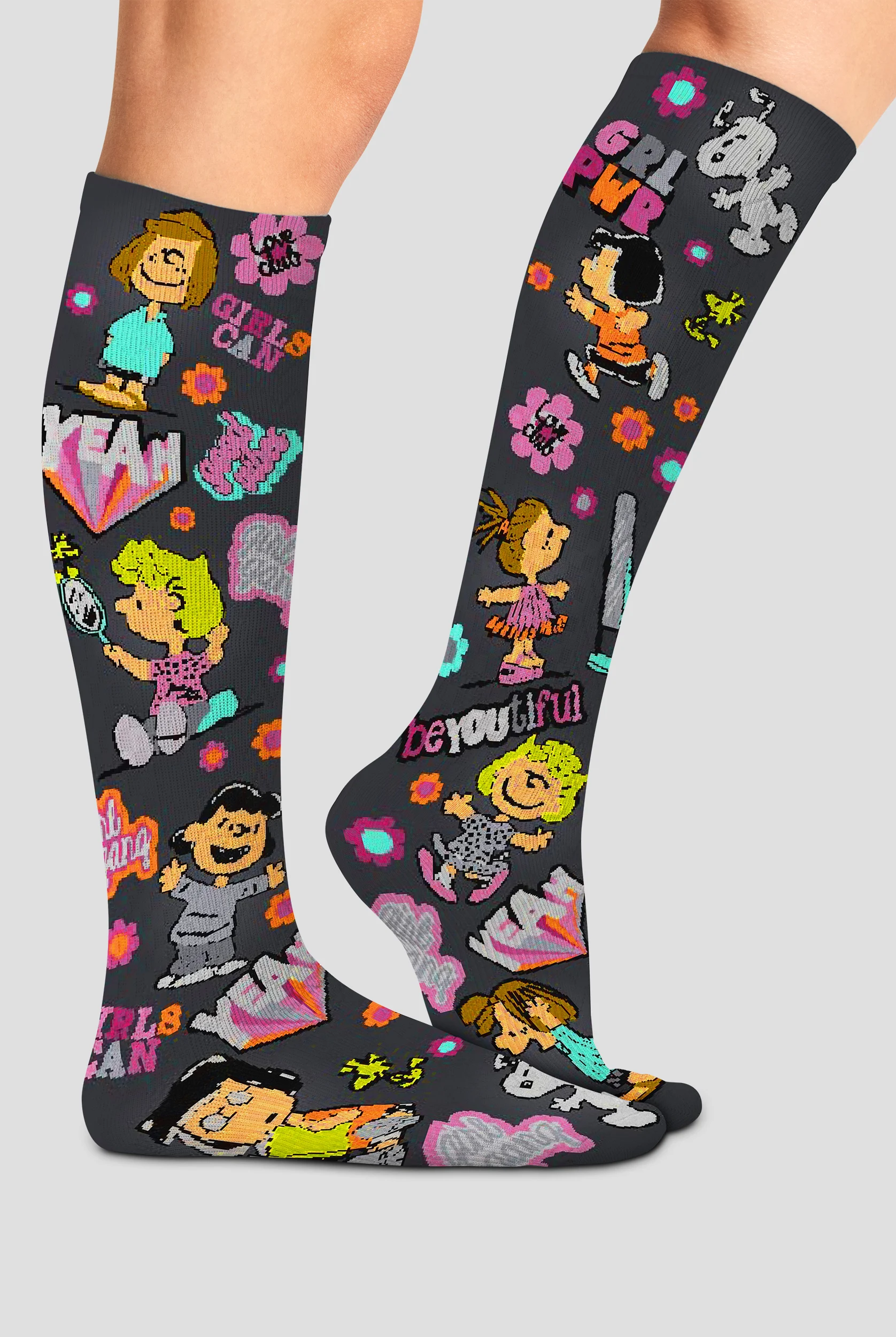 Tooniforms Girls Can Women's 8-15 mmHg Light Compression Socks