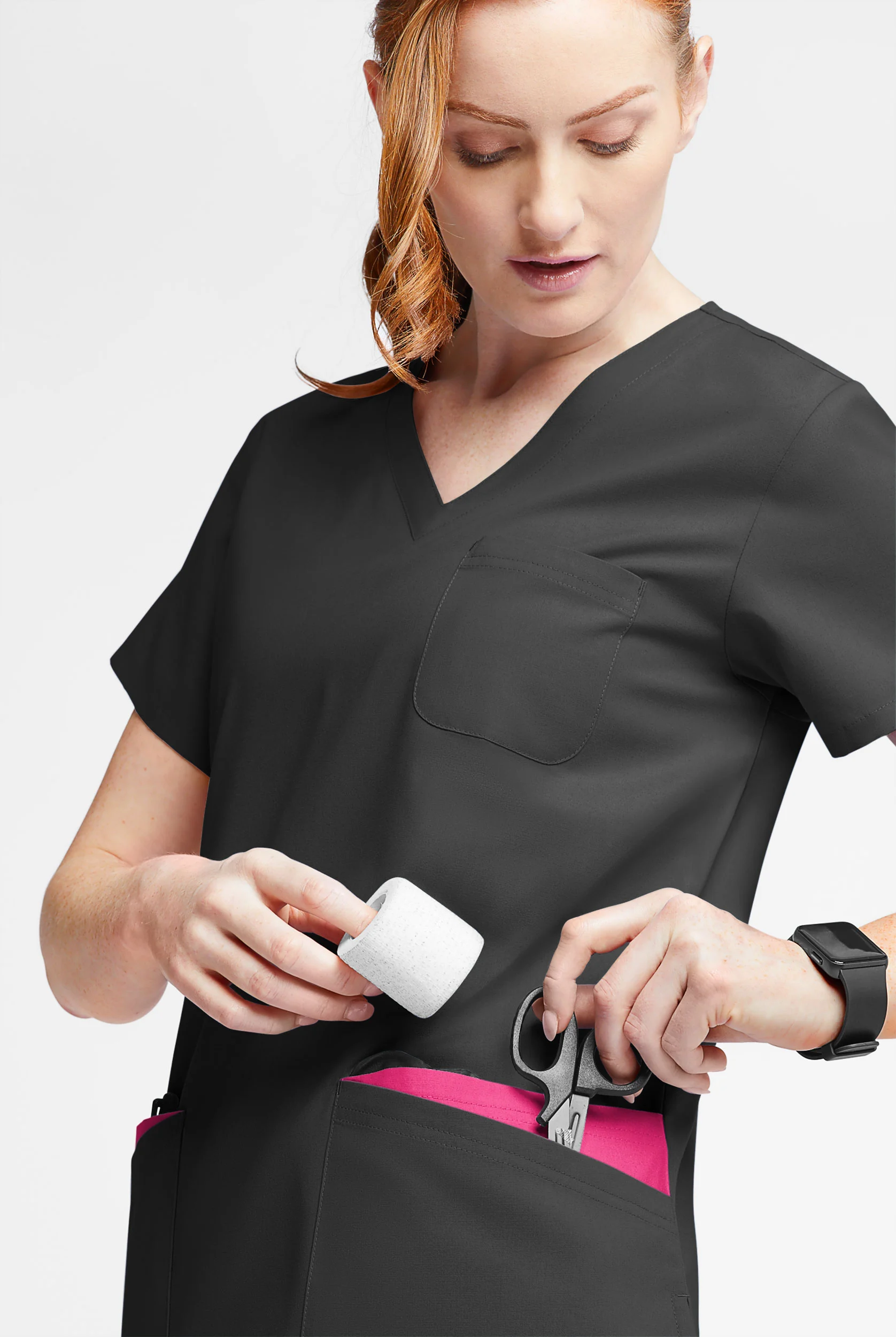 Butter-Soft Originals Women's 7-Pocket Rounded V-Neck Scrub Top