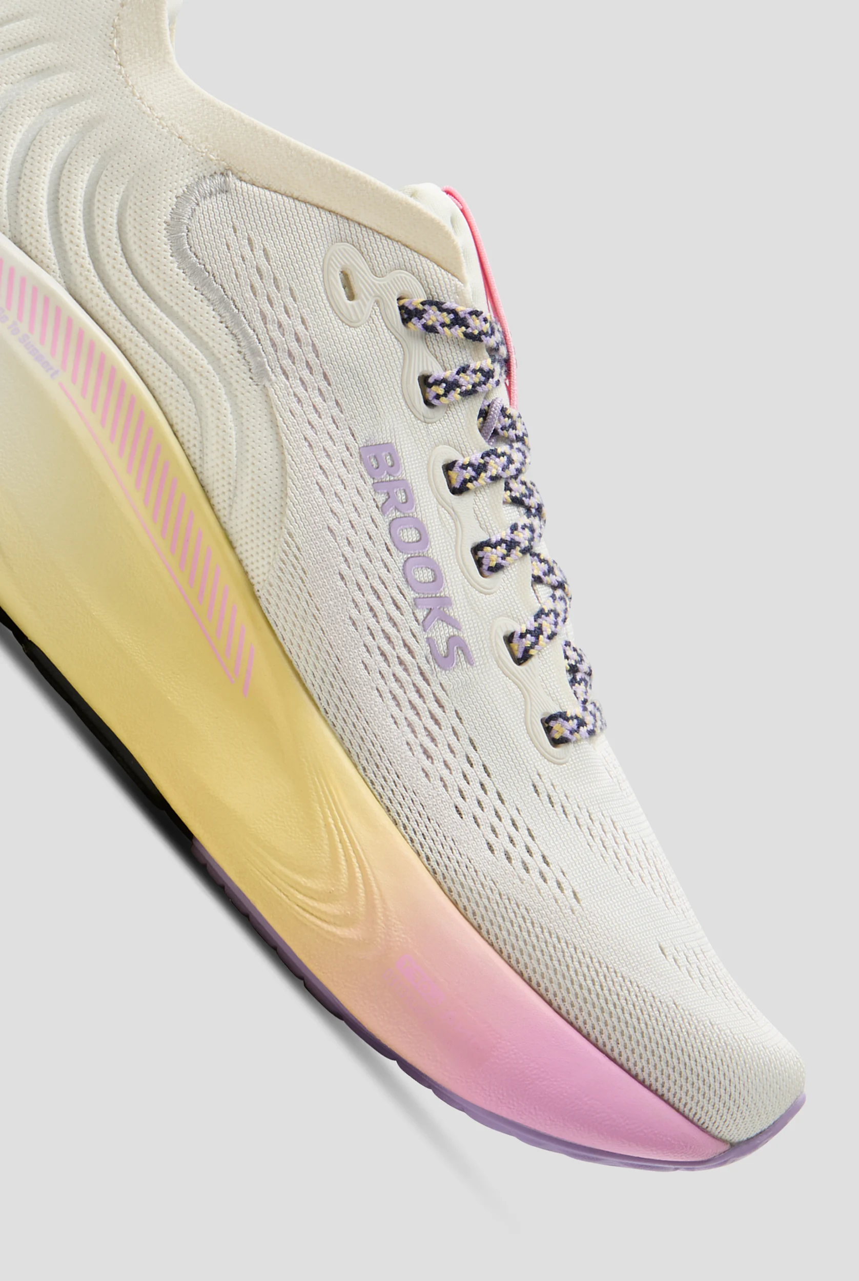 Brooks Women's Adrenaline GTS 25 Whisper/Orchid/Lavender Athletic Lace Up Shoes