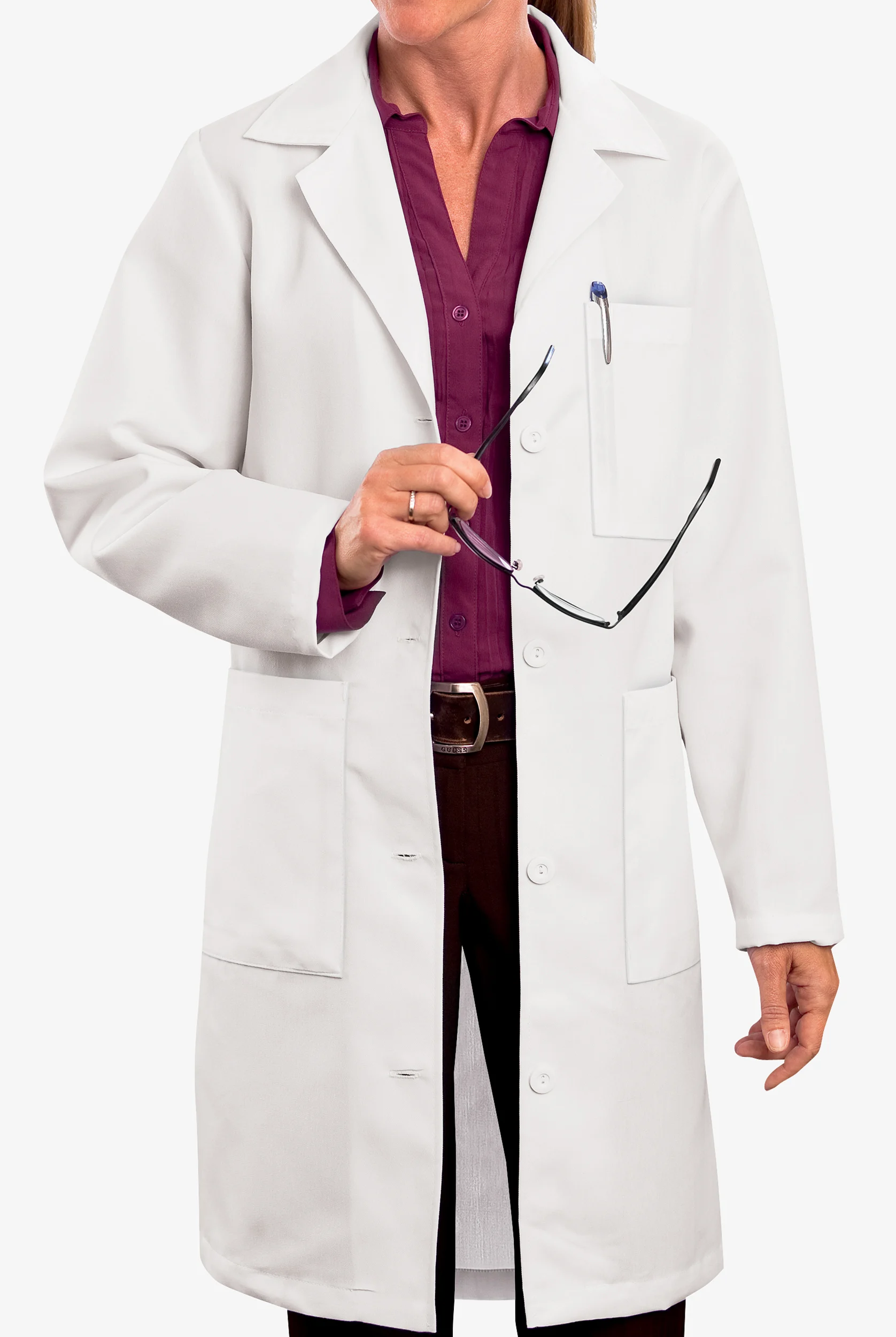 White Swan Meta Women's 37" 6-Pocket Lab Coat