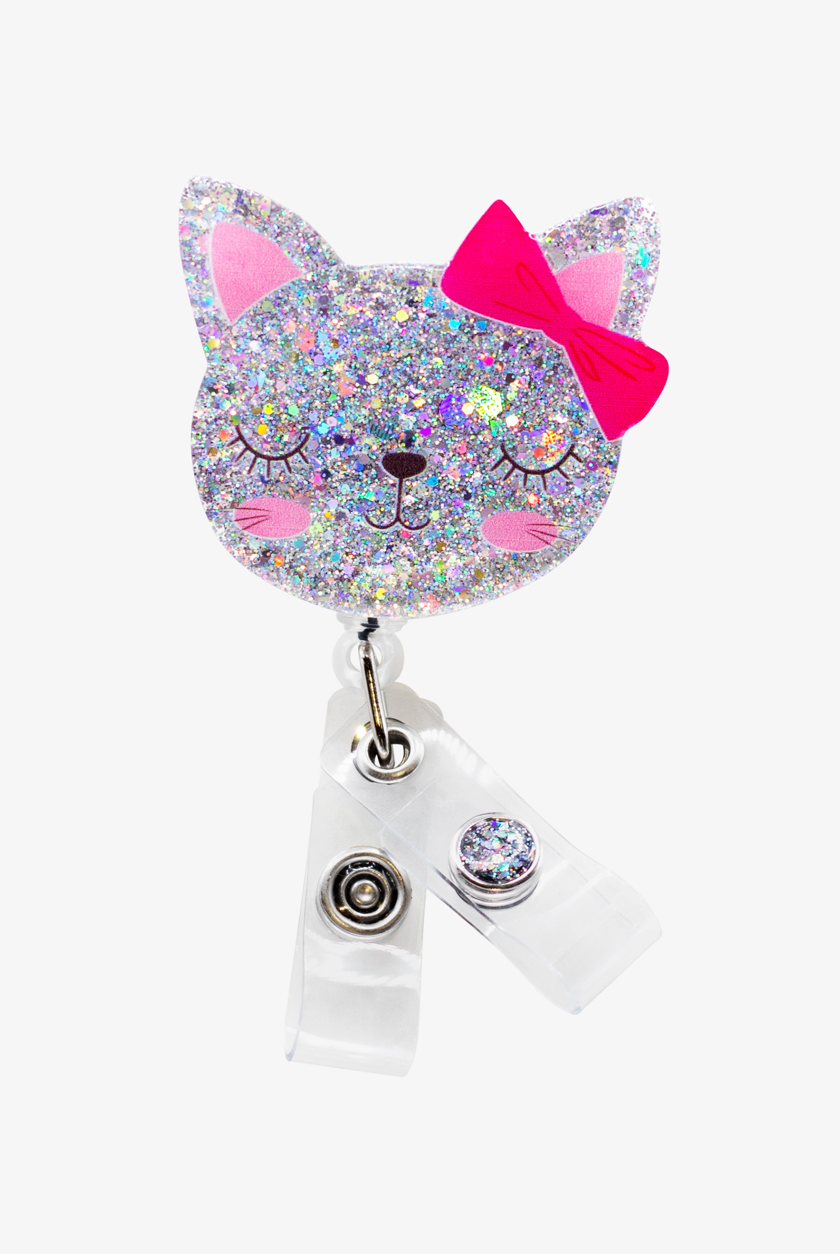 Outside the Box Cat Glitterific ID Badge Holder