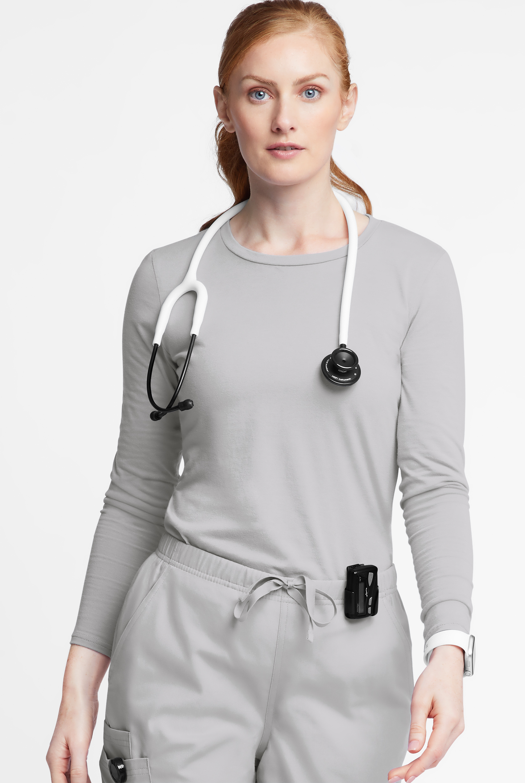 Butter-Soft Originals Women's STRETCH Cotton-Rich Long Sleeve Crew Neck Knit Underscrub