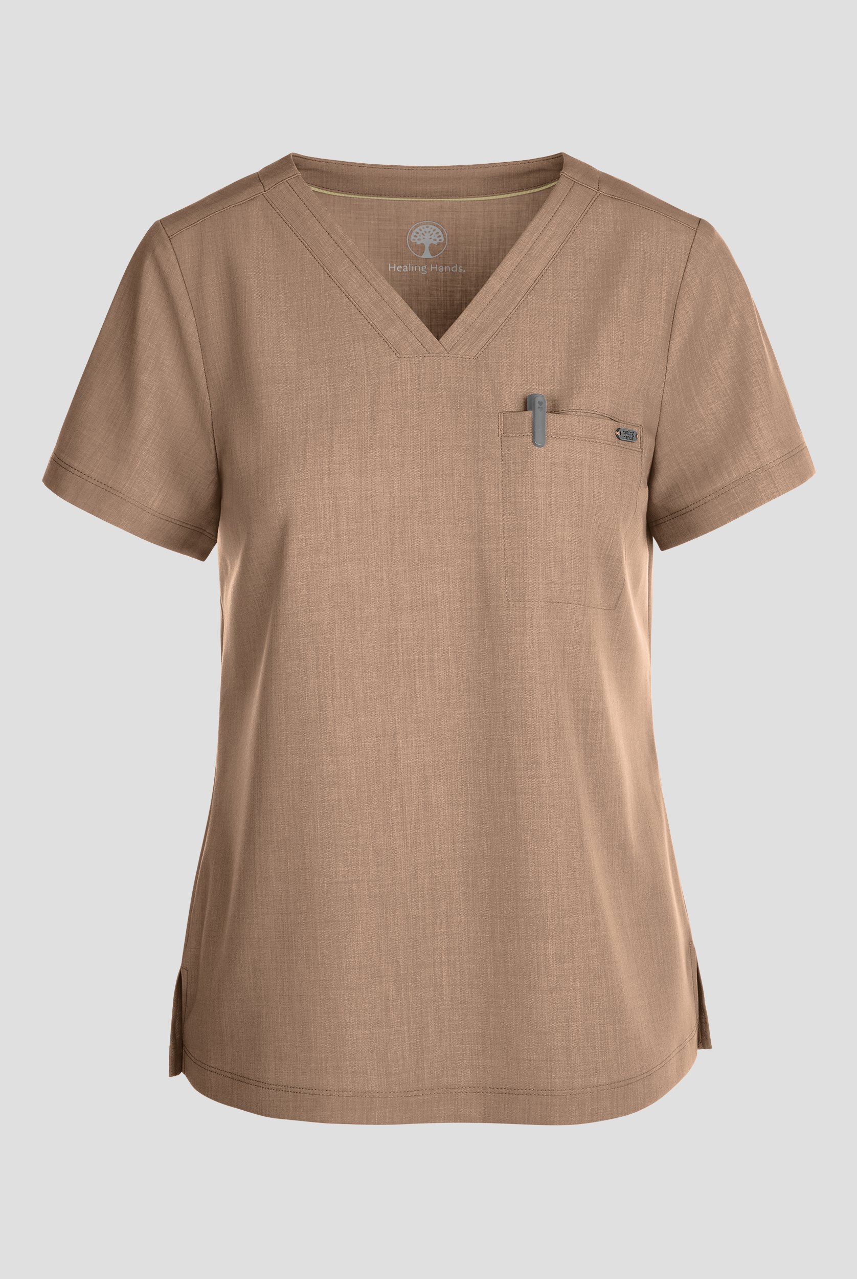 Healing Hands Quest Women's 1-Pocket STRETCH Tuck In V-Neck Scrub Top