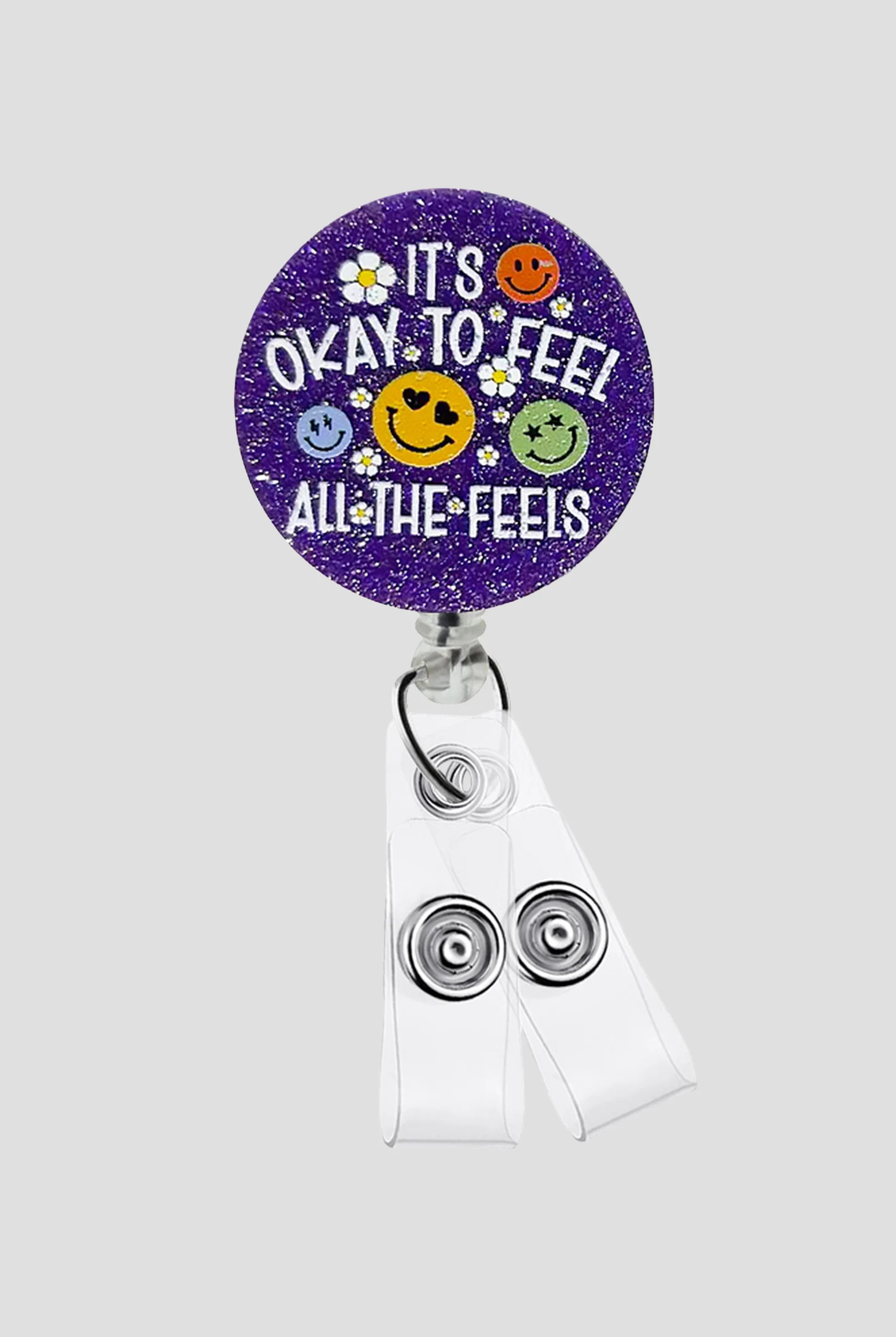 Outside the Box Acrylic It's Okay to Feel All the Feels ID Badge Holder