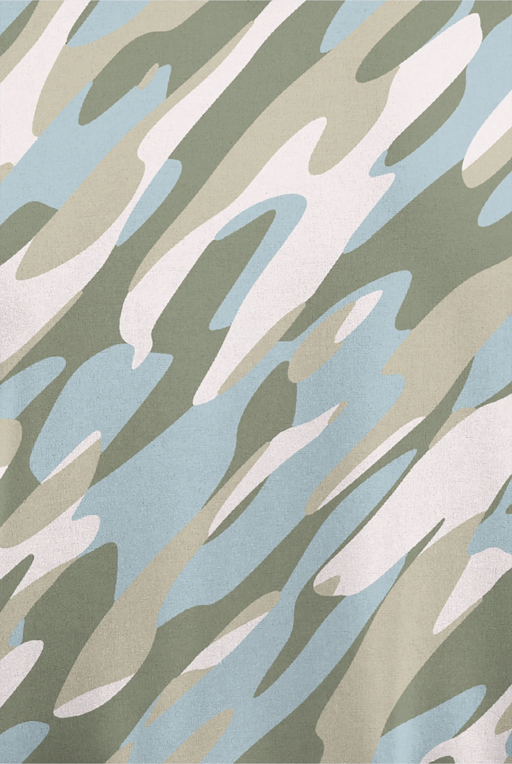 Easy STRETCH Camo Waves Women's 2-Pocket Mitered V-Neck Print Scrub Top