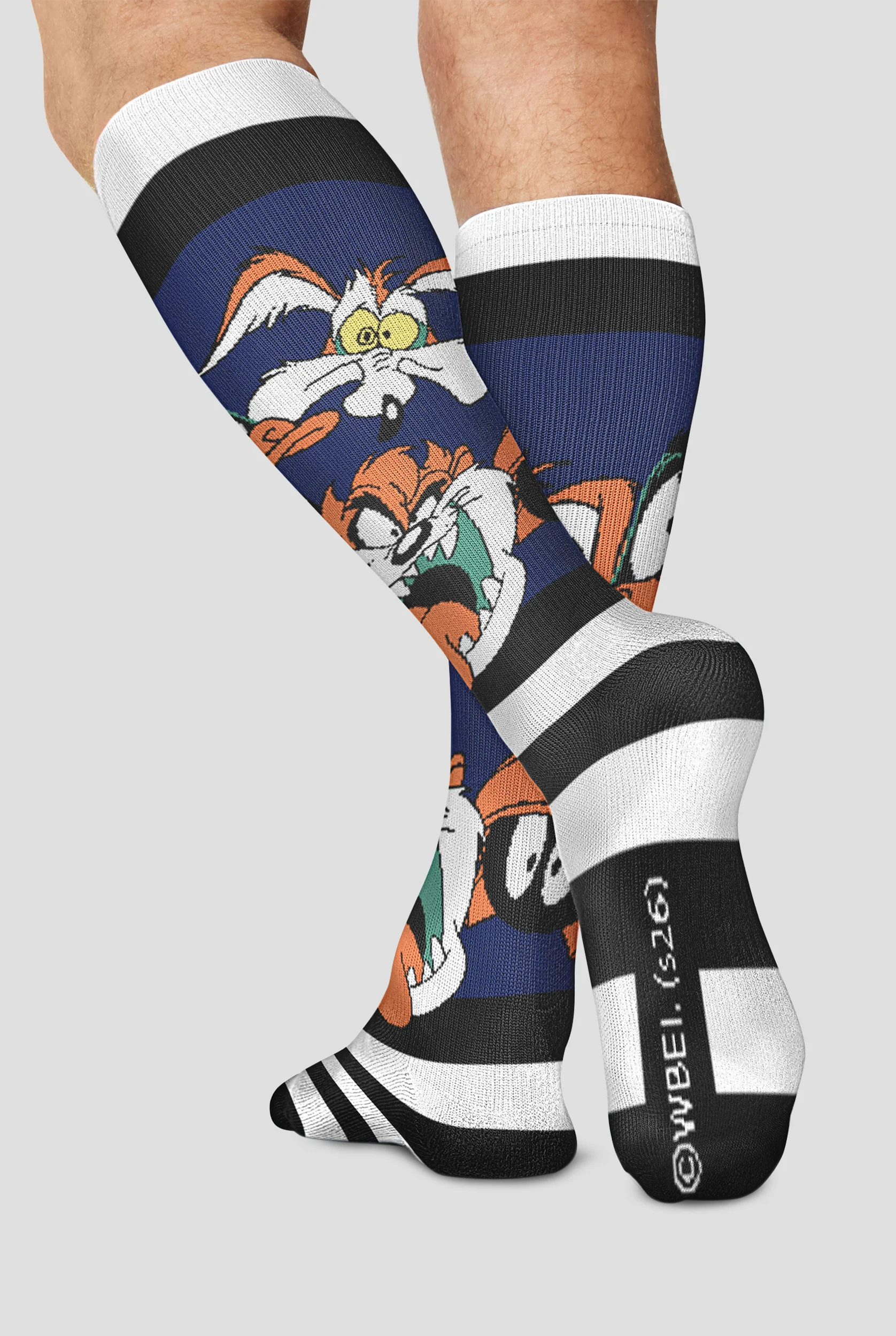 Tooniforms Mens Cute As Stripes 10-15 mmHG Light Compression Socks