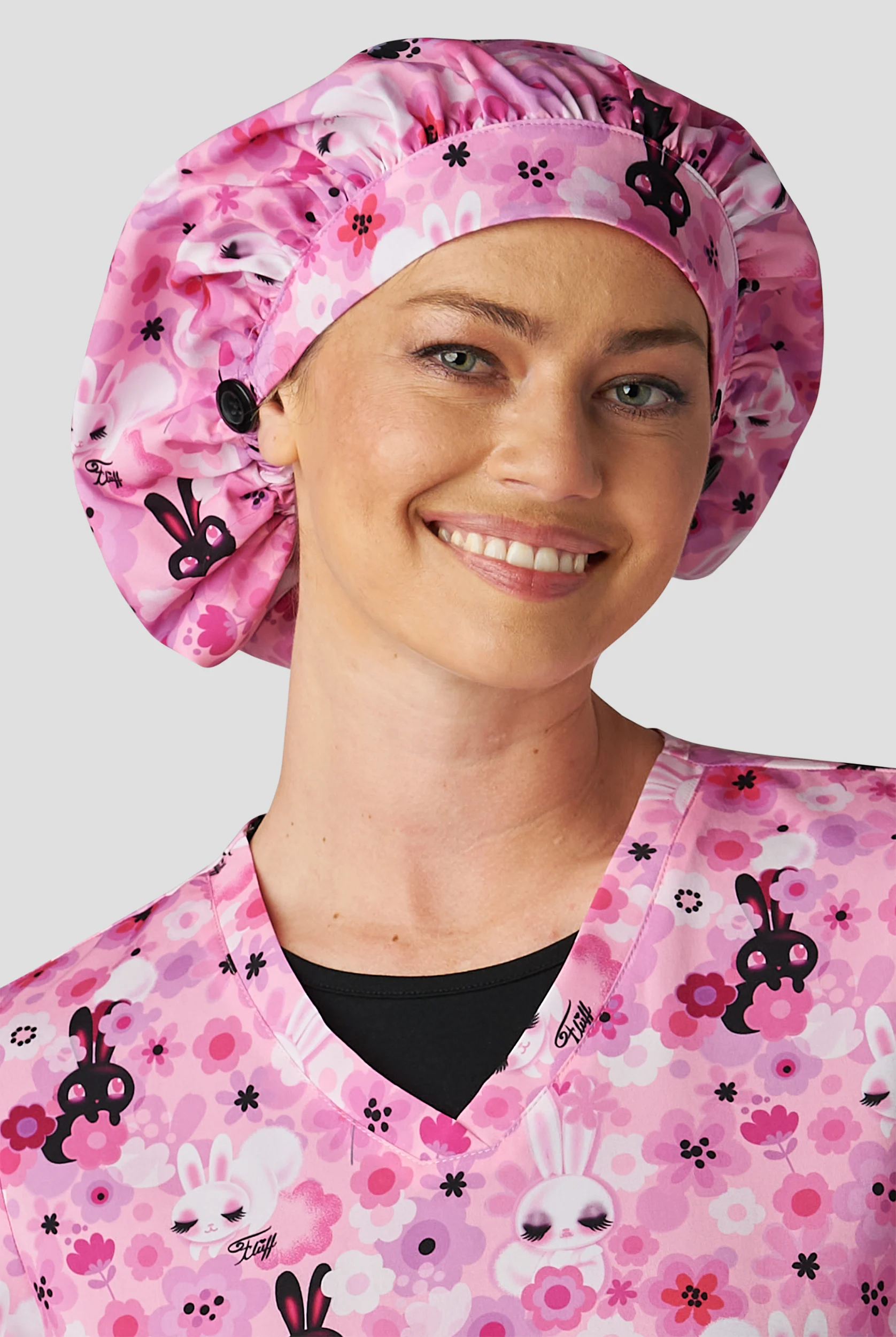 Koi Lite Fluff Bunnies Scrub Hat
