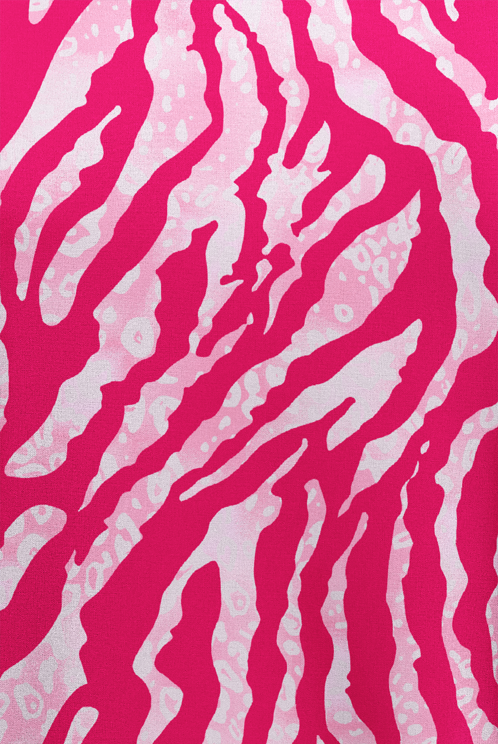 Strictly Scrubs STRETCH Tiger Fantasy Fuchsia Women's 4-Pocket Grommet Neck Print Scrub Top