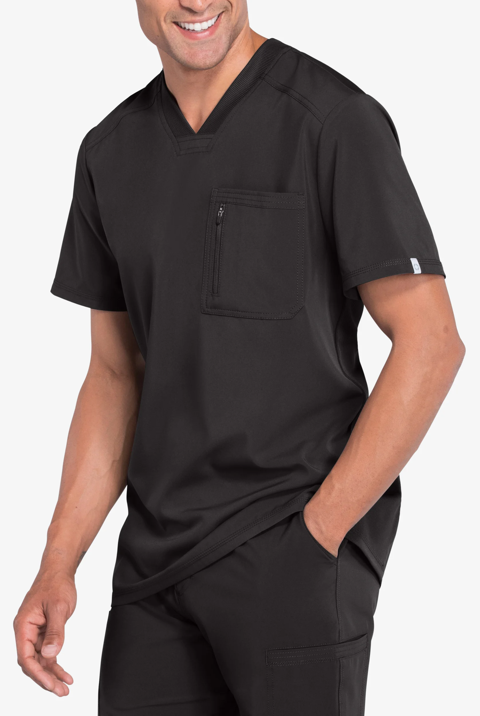 Infinity Men's 2-Pocket STRETCH V-Neck Scrub Top