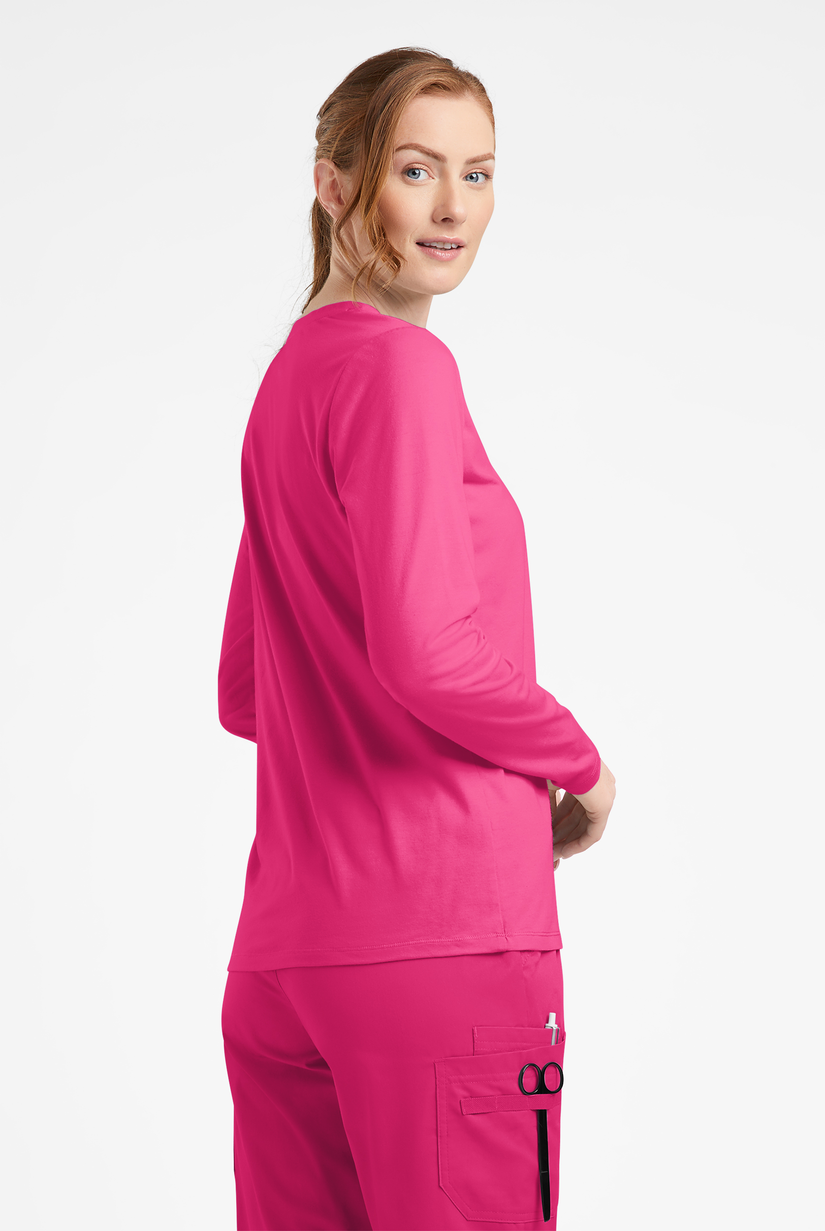 Butter-Soft STRETCH Women’s Cotton-Rich V-Neck Knit Underscrub