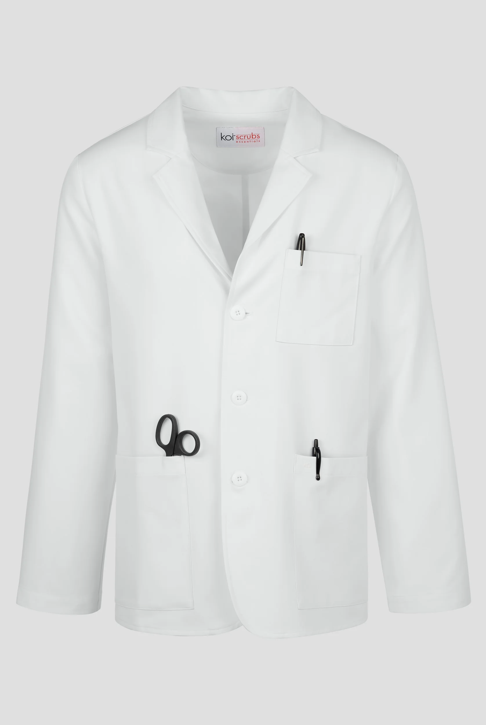 koi Essentials Men's Dawson 30 1/2" 5-Pocket Lab Coat