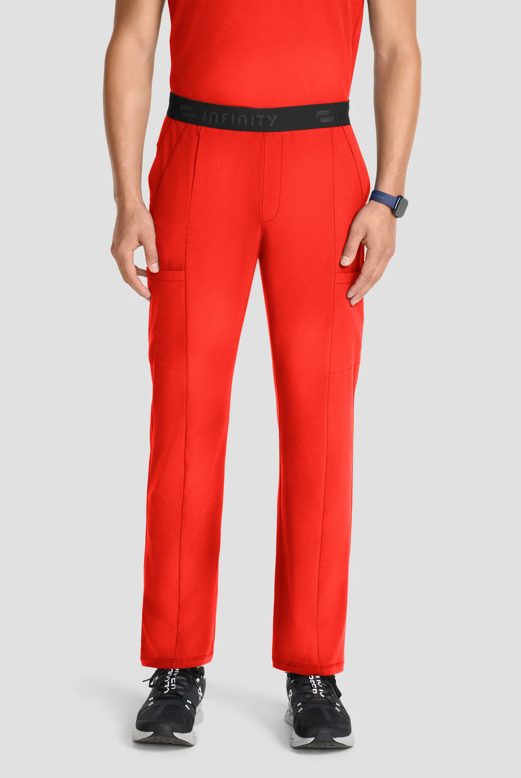 Infinity GNR8 Men's 5-Pocket STRETCH Logo Waistband Straight Leg Cargo Scrub Pant