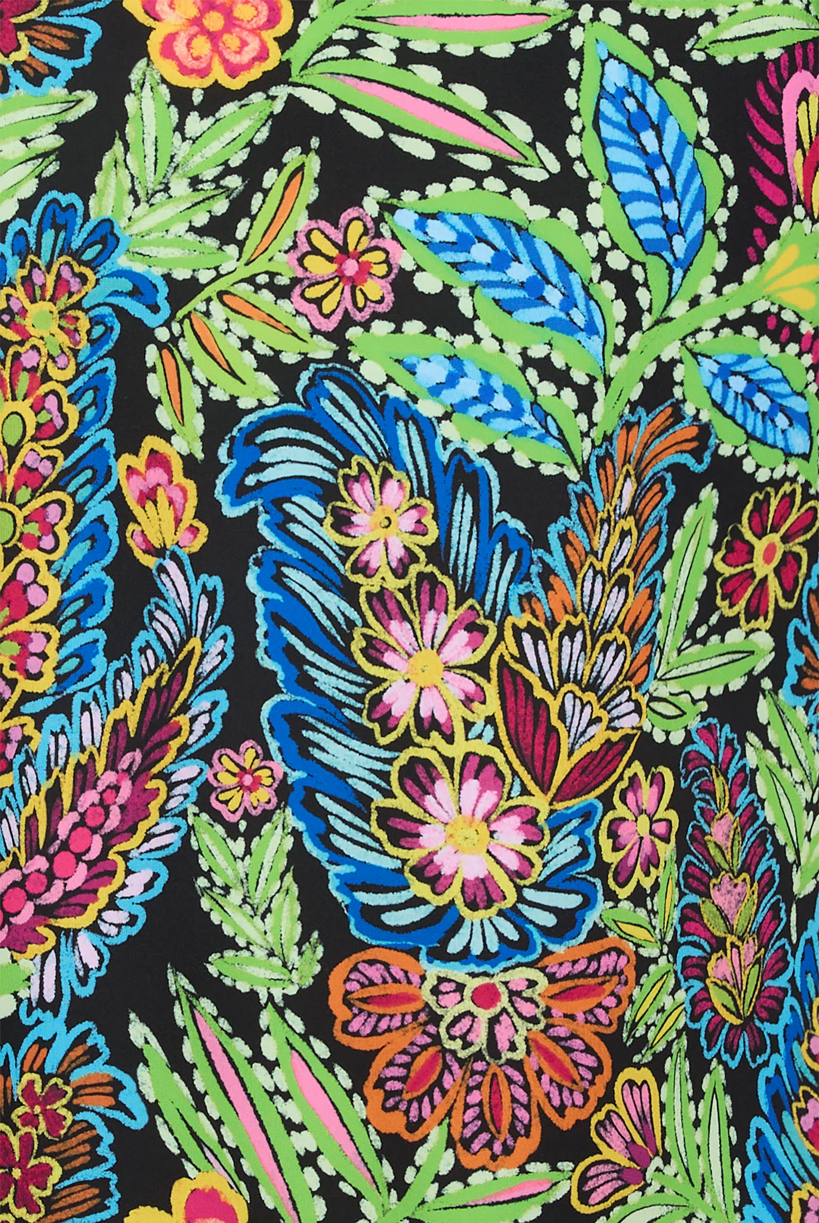 Zavate Ava Therese Bloom Bliss Women's 2-Pocket STRETCH V-Neck Print Scrub Top