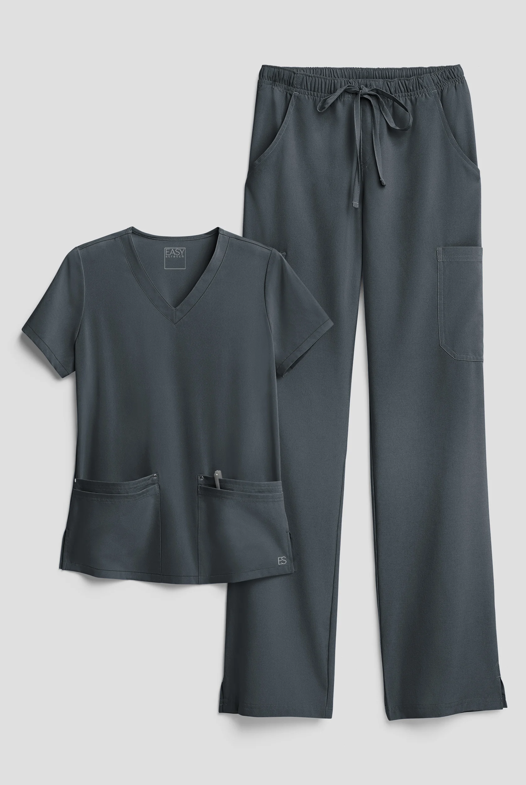 Easy STRETCH Women's 8-Pocket Scrub Set