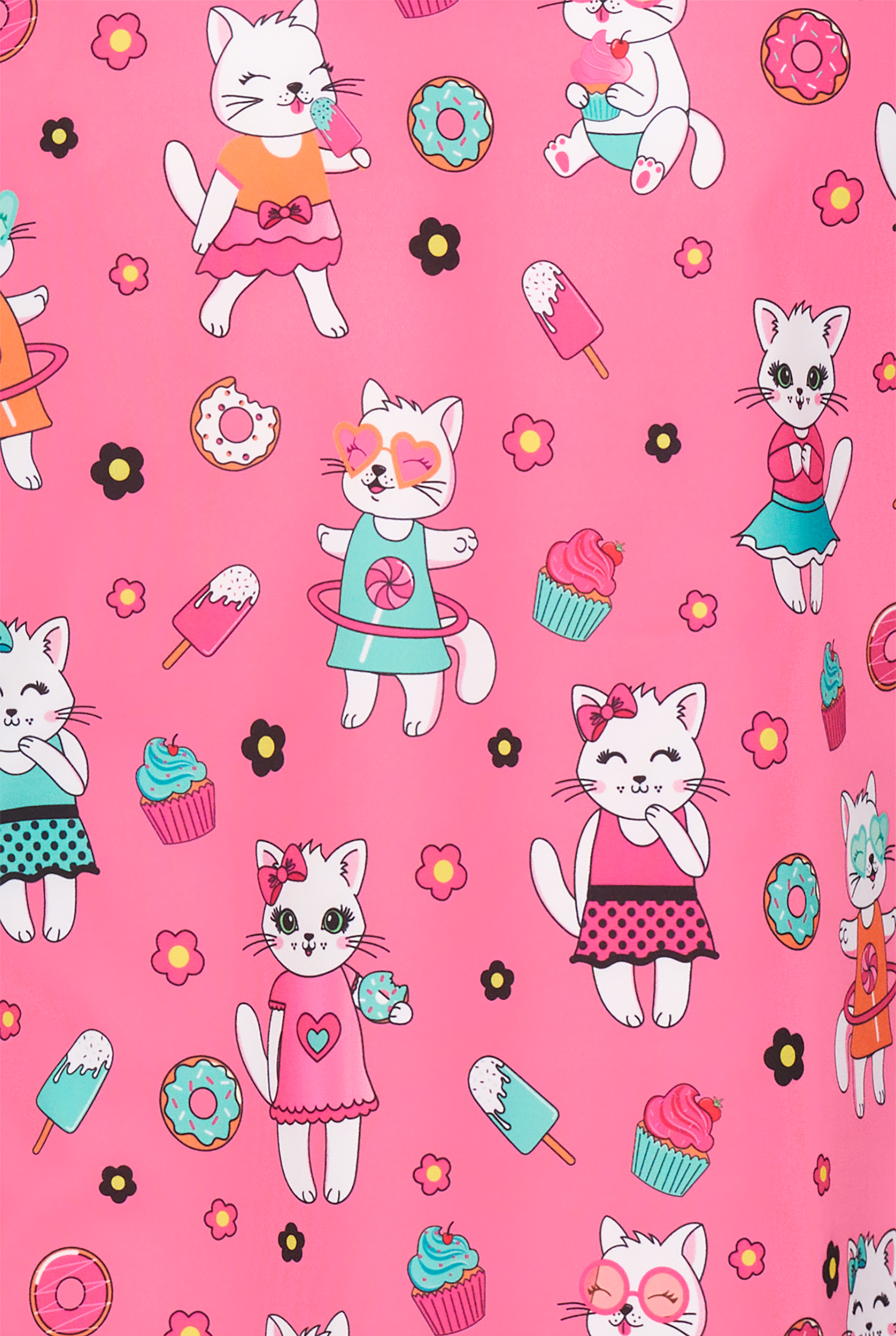 Zavate Ava Therese Kitty Treats Women's 2-Pocket STRETCH V-Neck Print Scrub Top