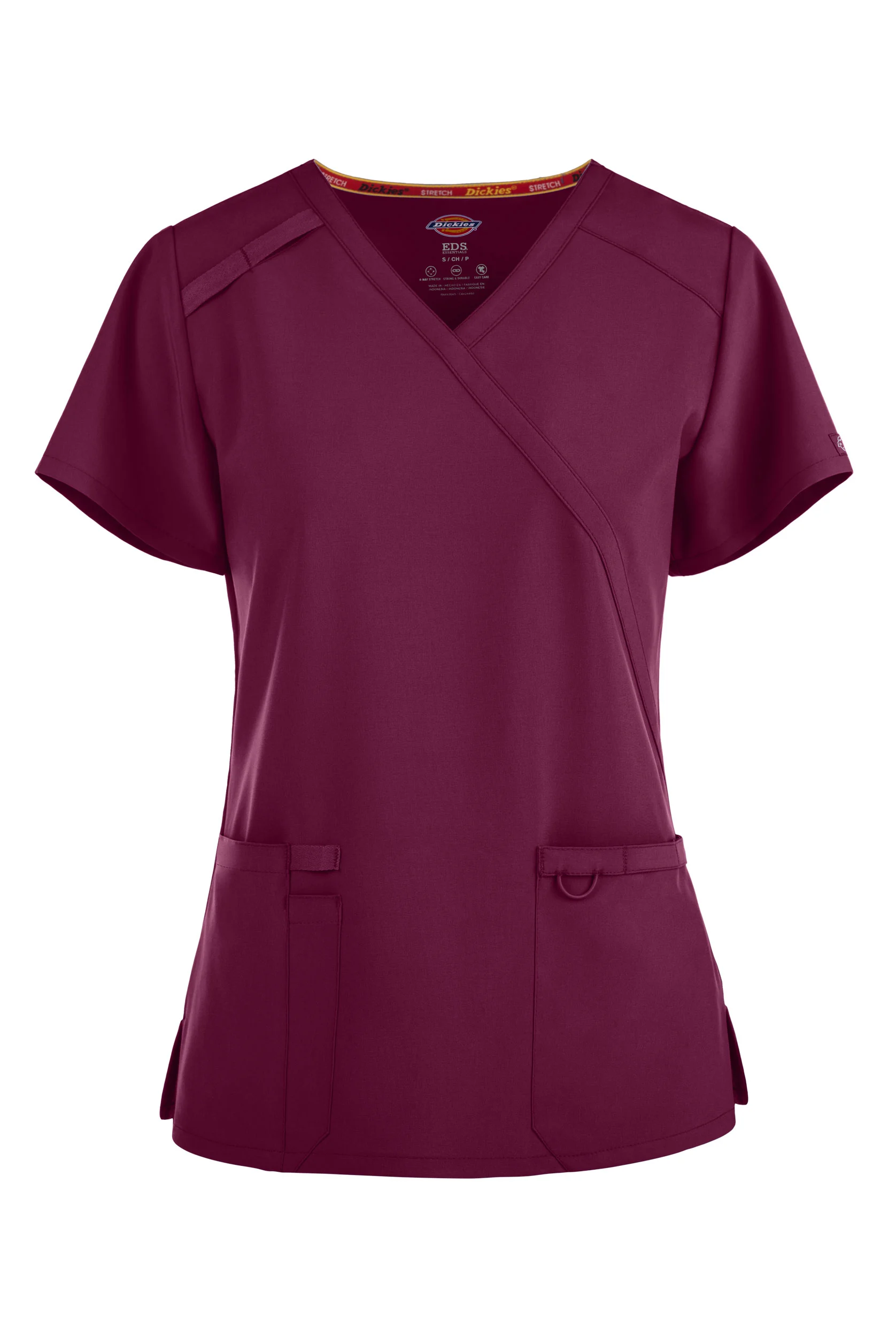 Dickies EDS Essentials Women's 2-Pocket STRETCH Mock Wrap Scrub Top
