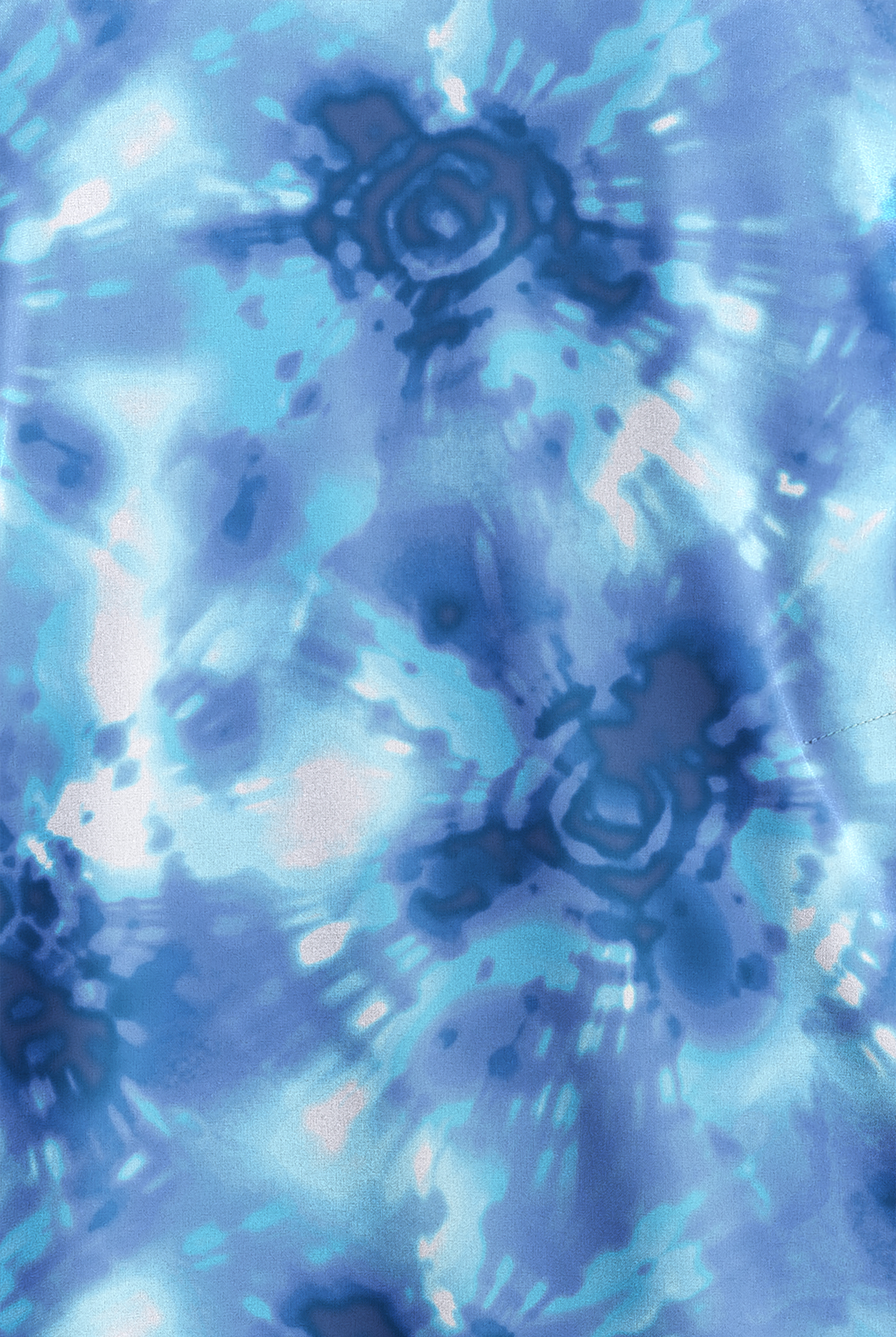 Easy STRETCH Osaka Tie-Dye Cerulean Women's 2-Pocket Dolman Sleeve V-Neck Print Scrub Top