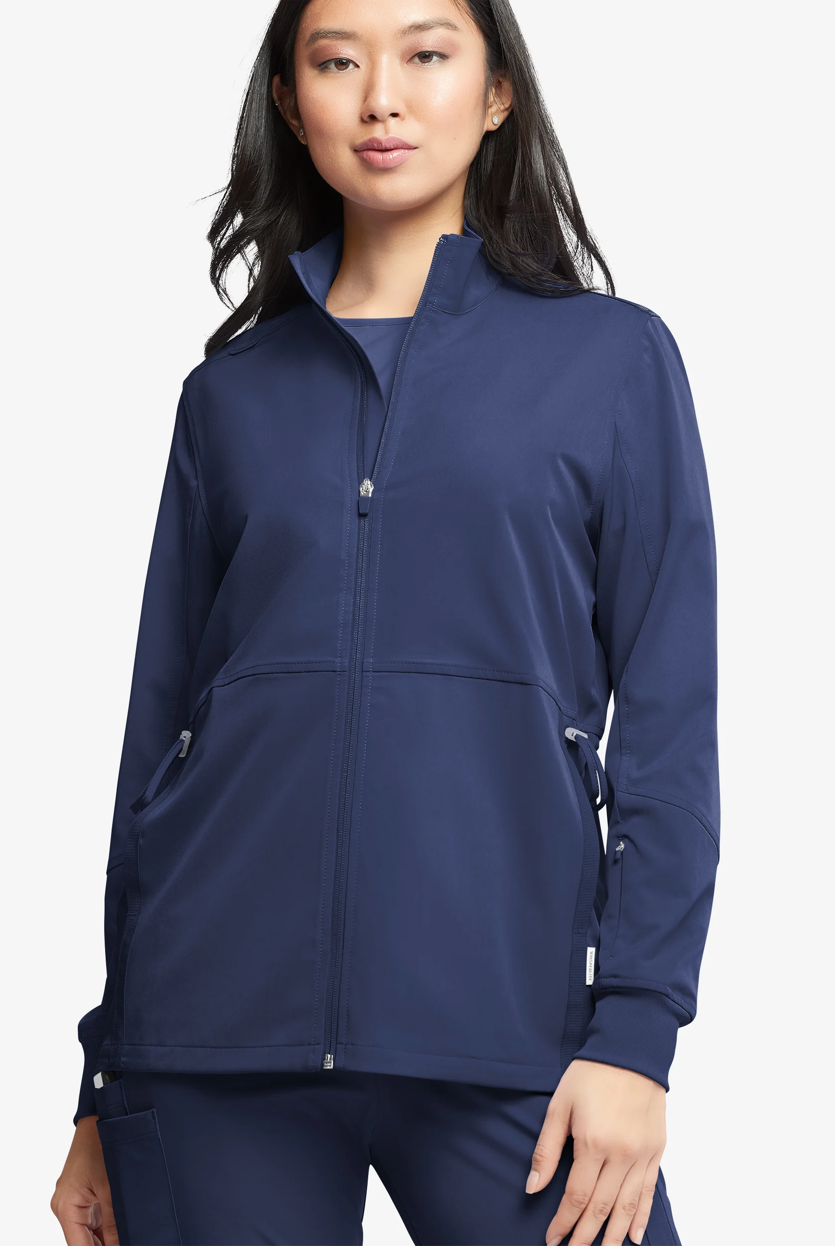 WhisperLite Women’s Eris  5-Pocket Zip-Front Adjustable Waist Scrub Jacket