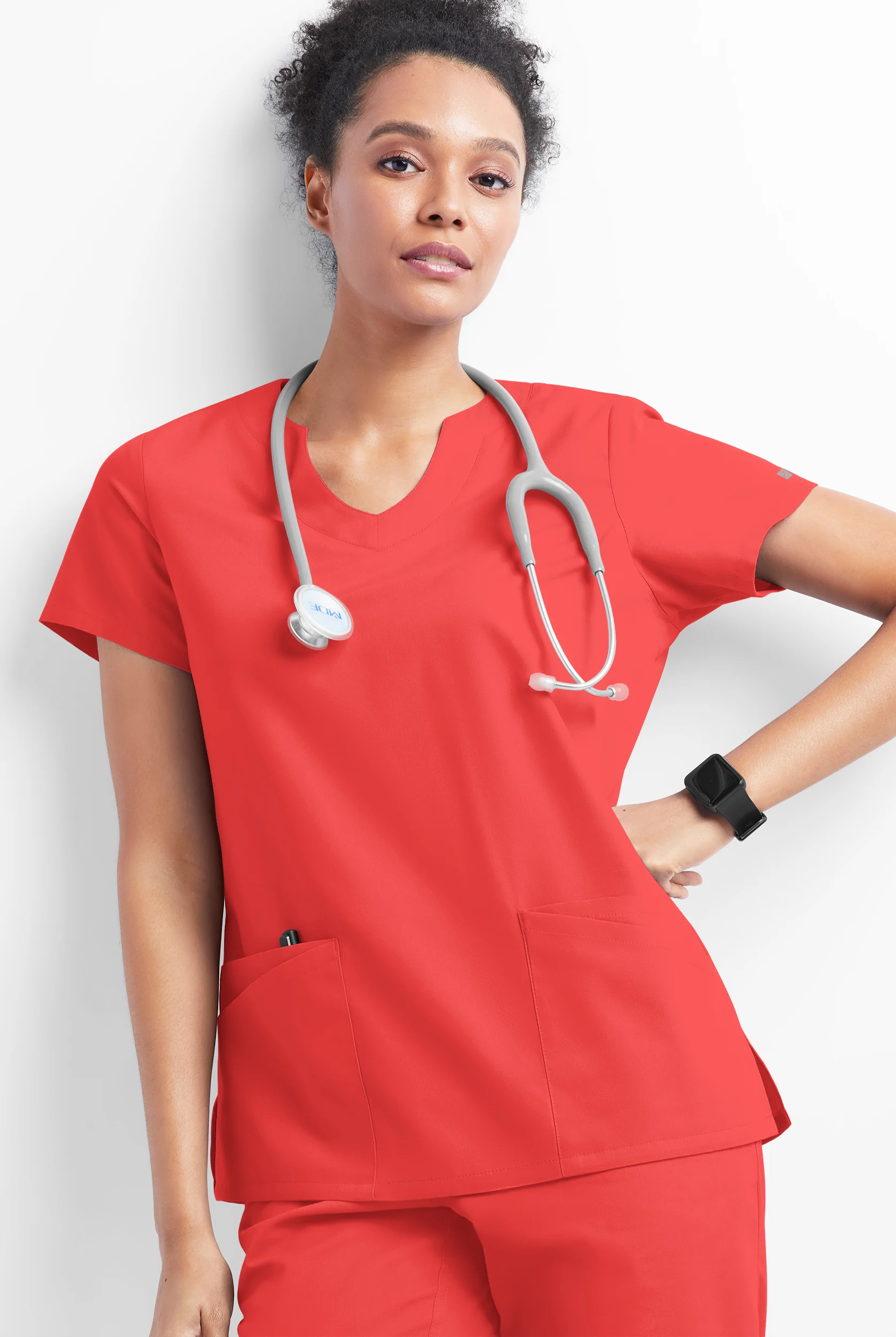 Butter-Soft Originals Women's 6-Pocket Scallop Neck Scrub Top