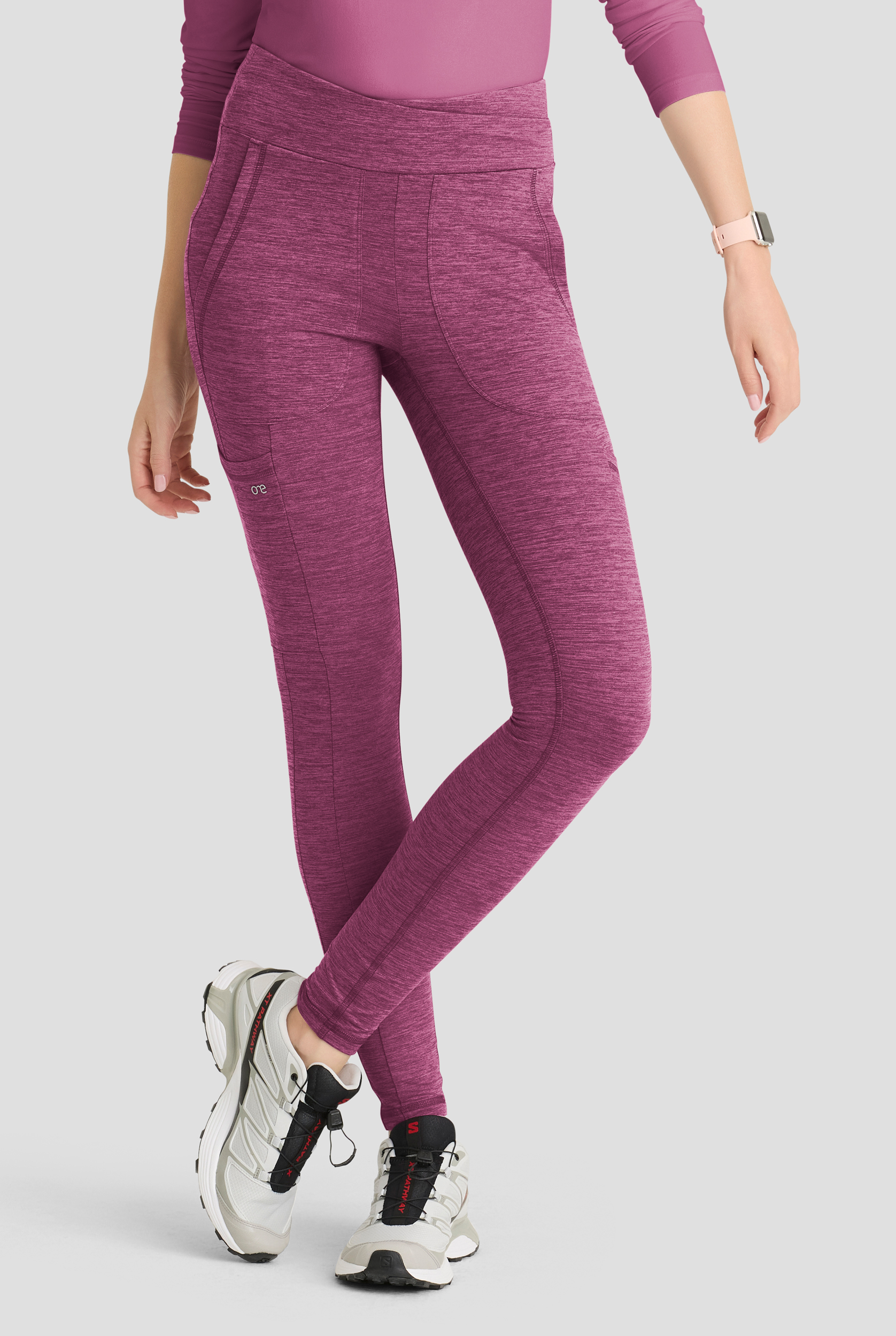 Barco One Performance Knit Momentum Women's 6-Pocket STRETCH High Rise Legging Scrub Pant