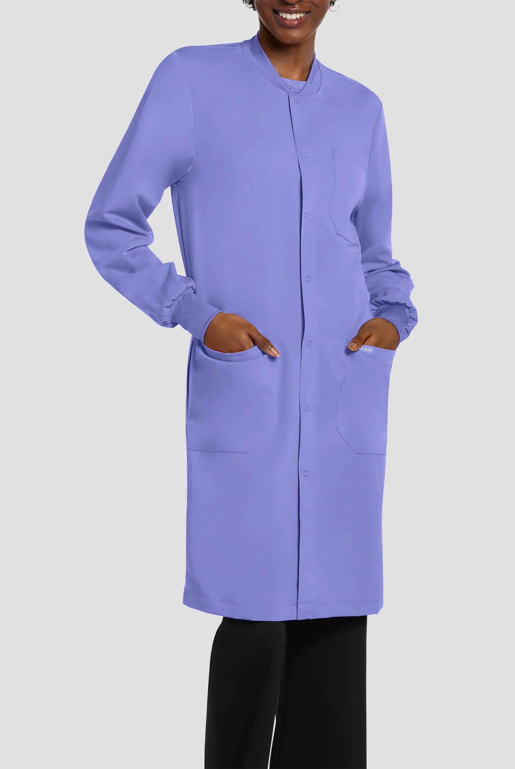 Cherokee Project Lab 40" Snap Front Lab Coat