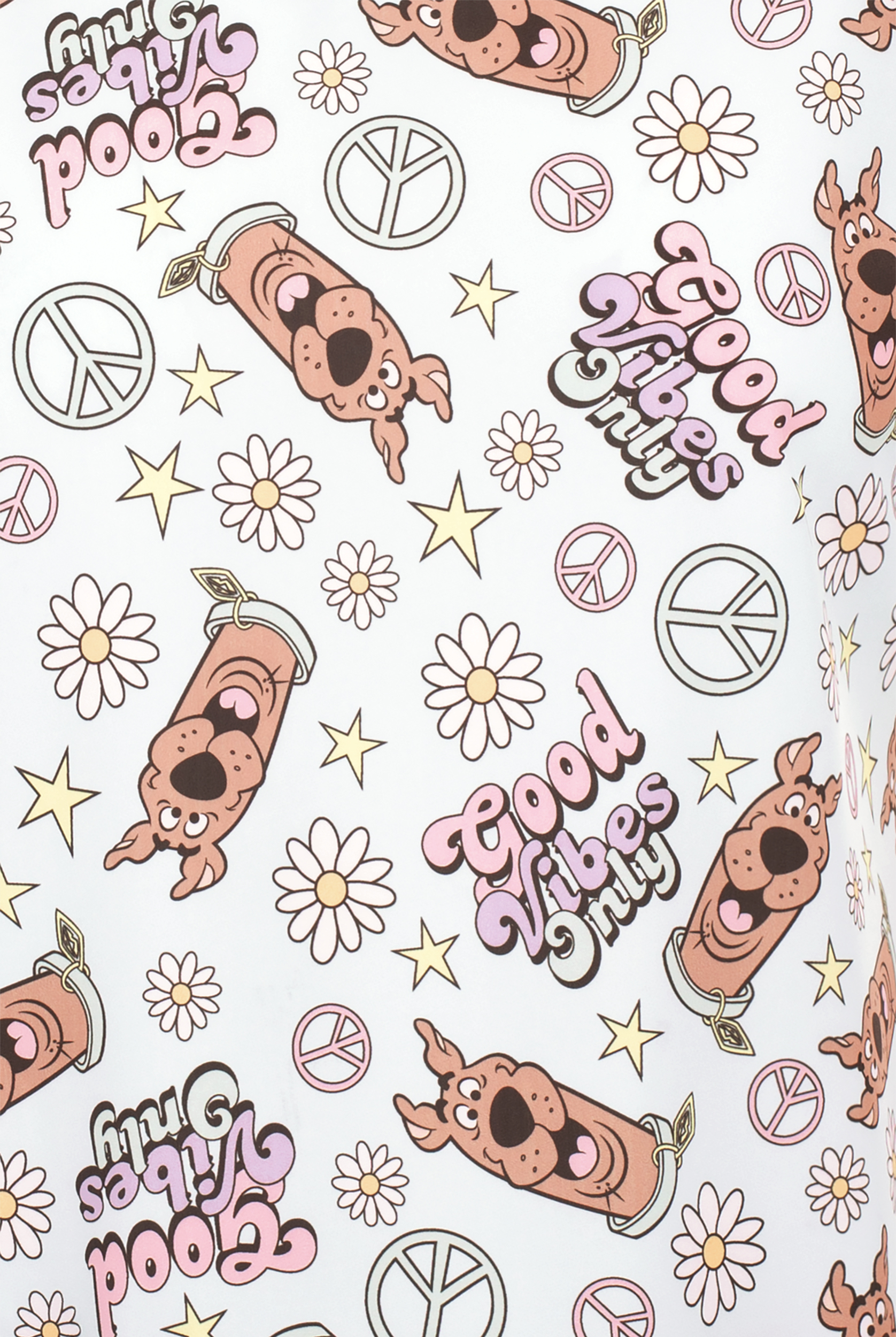 Scooby Doo Vibes by Funscrubs Women's 2-Pocket STRETCH V-Neck Print Scrub Top