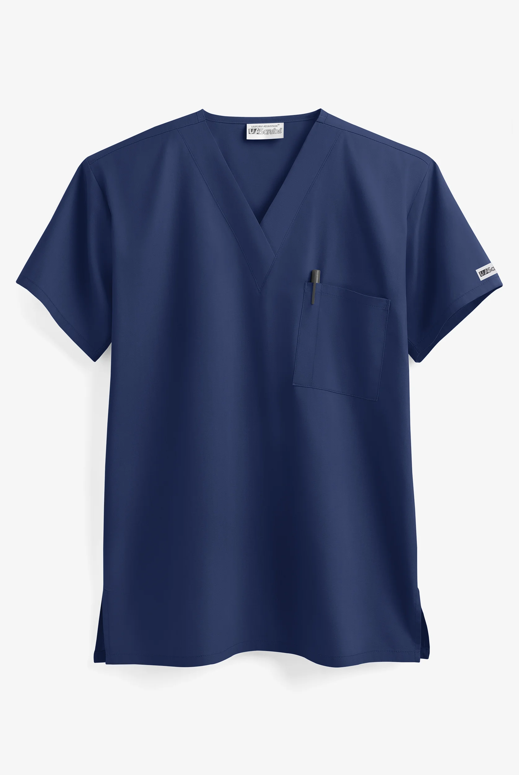 Blusa m&eacute;dica unisex UA Best Buy con 1 bolsillo y cuello en V