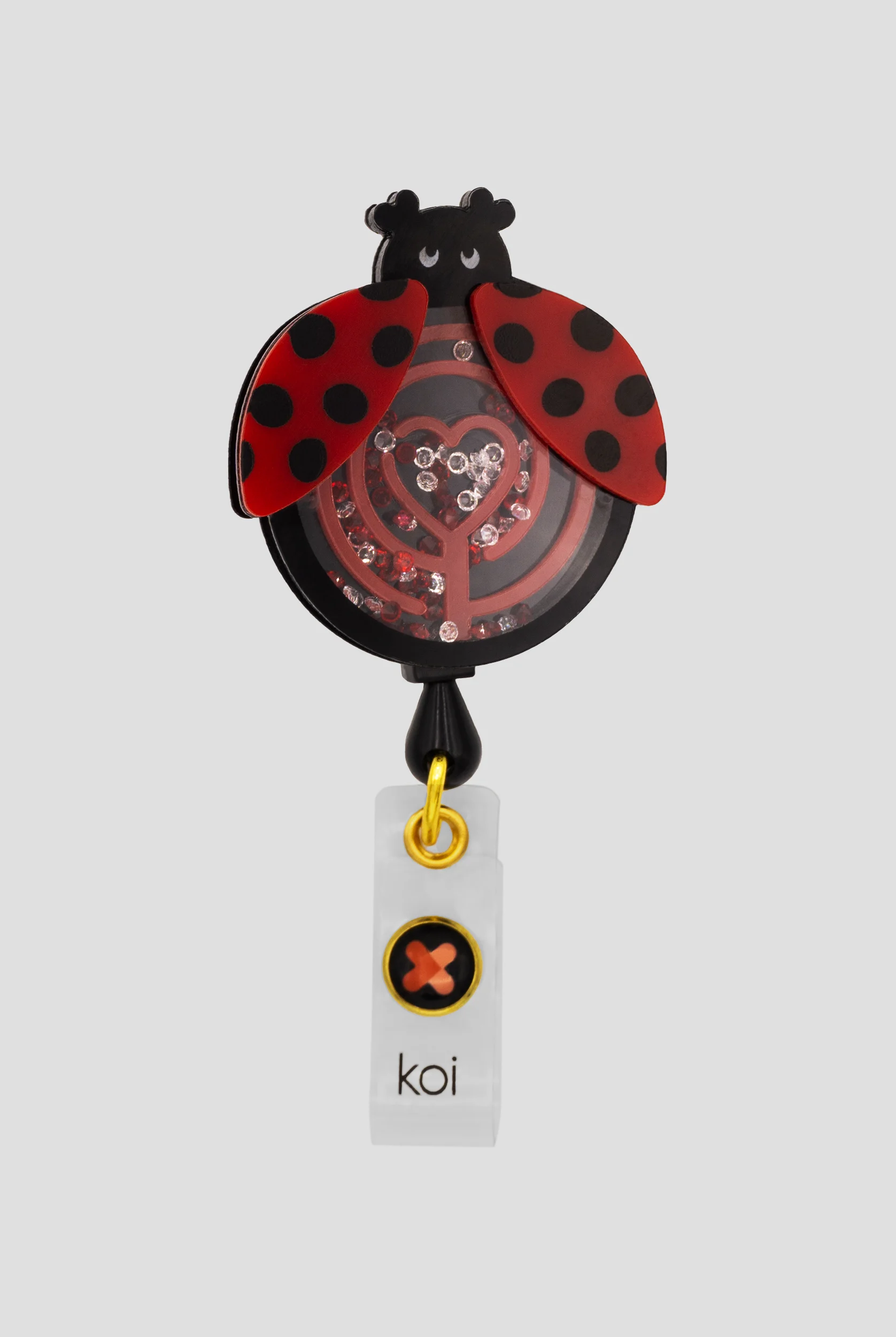 Koi Ladybug Maze Shaker ID Badge Holder