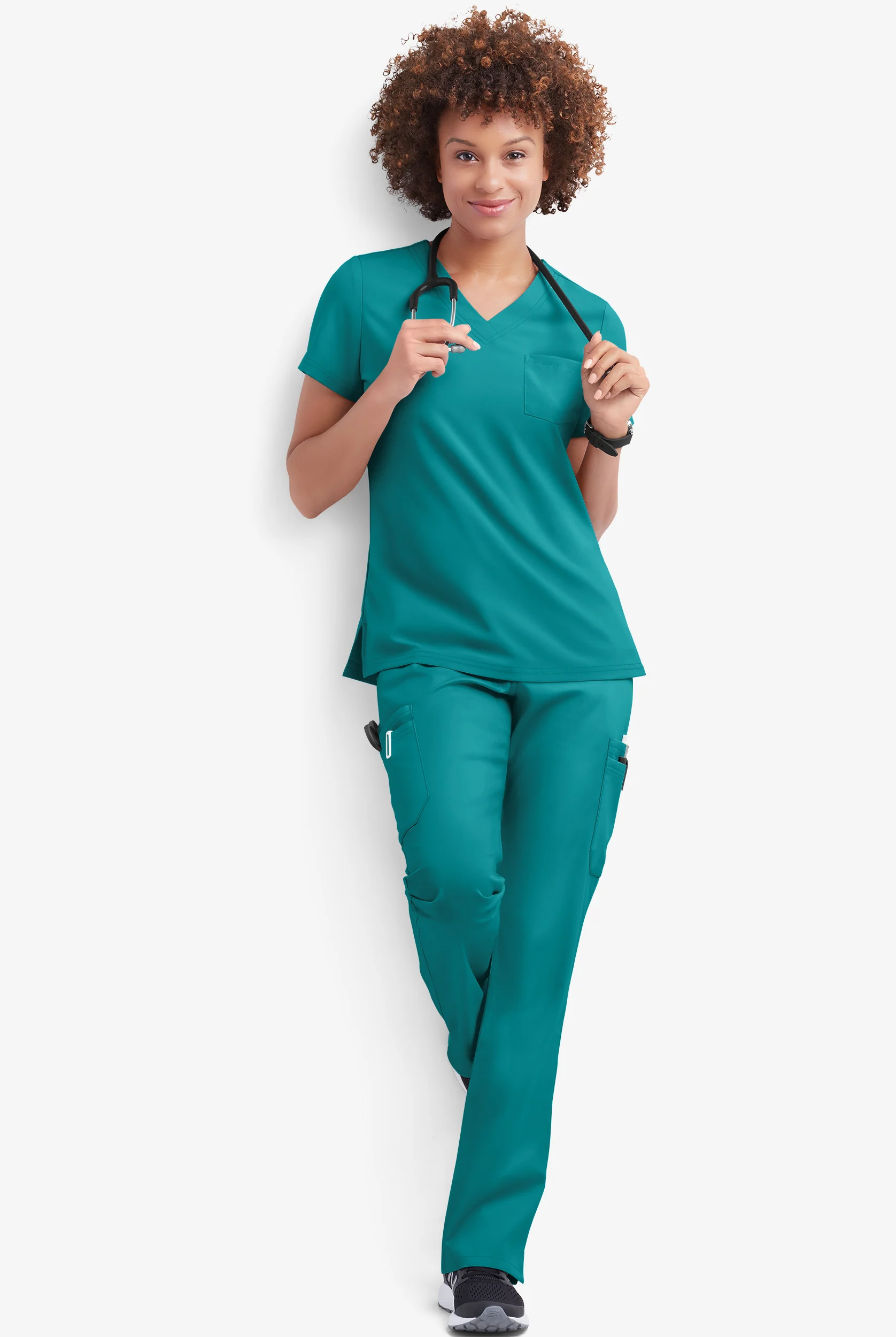 Butter-Soft STRETCH Women's 9-Pocket Drawstring with Back Elastic Scrub Pants