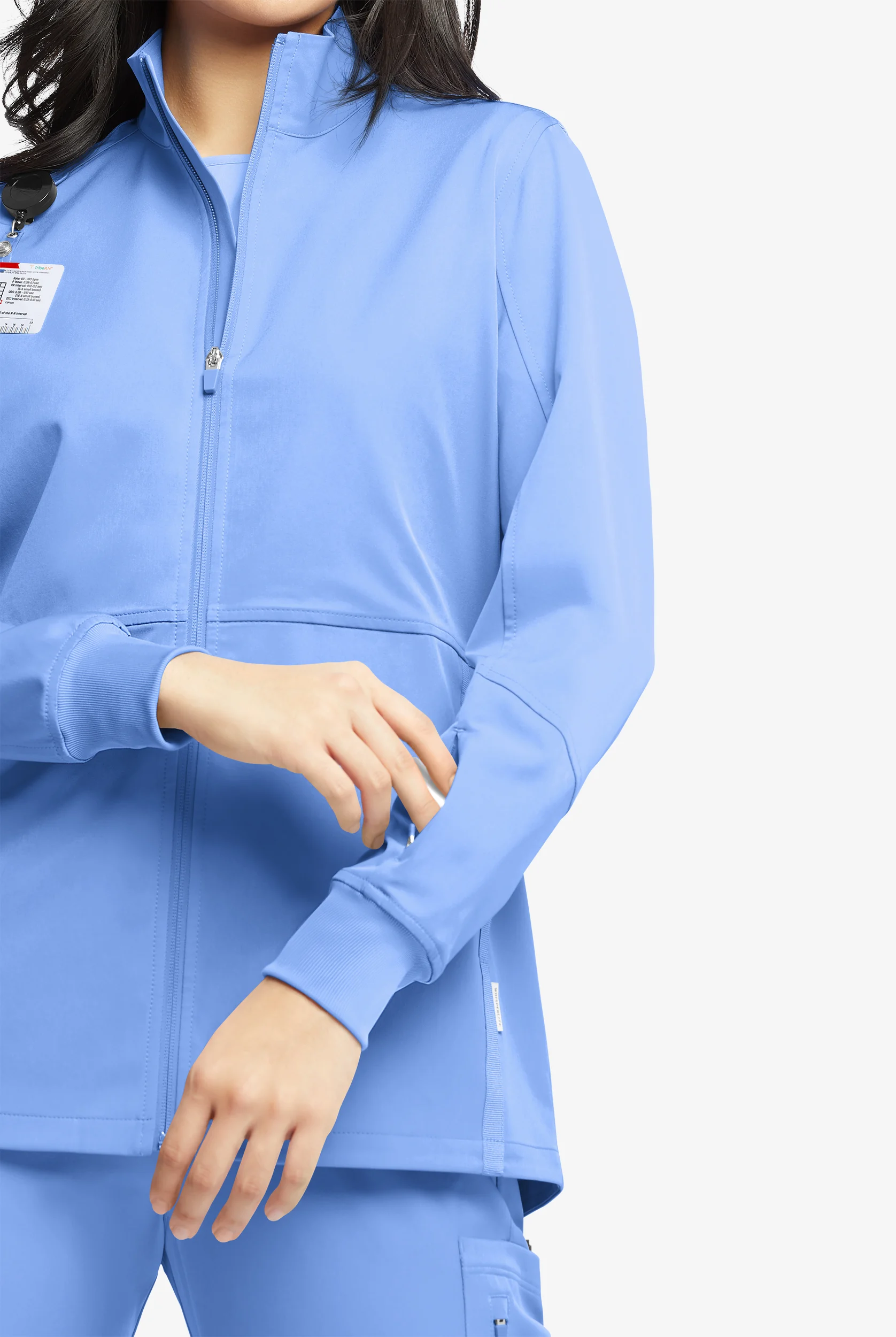 WhisperLite Women’s Eris  5-Pocket Zip-Front Adjustable Waist Scrub Jacket