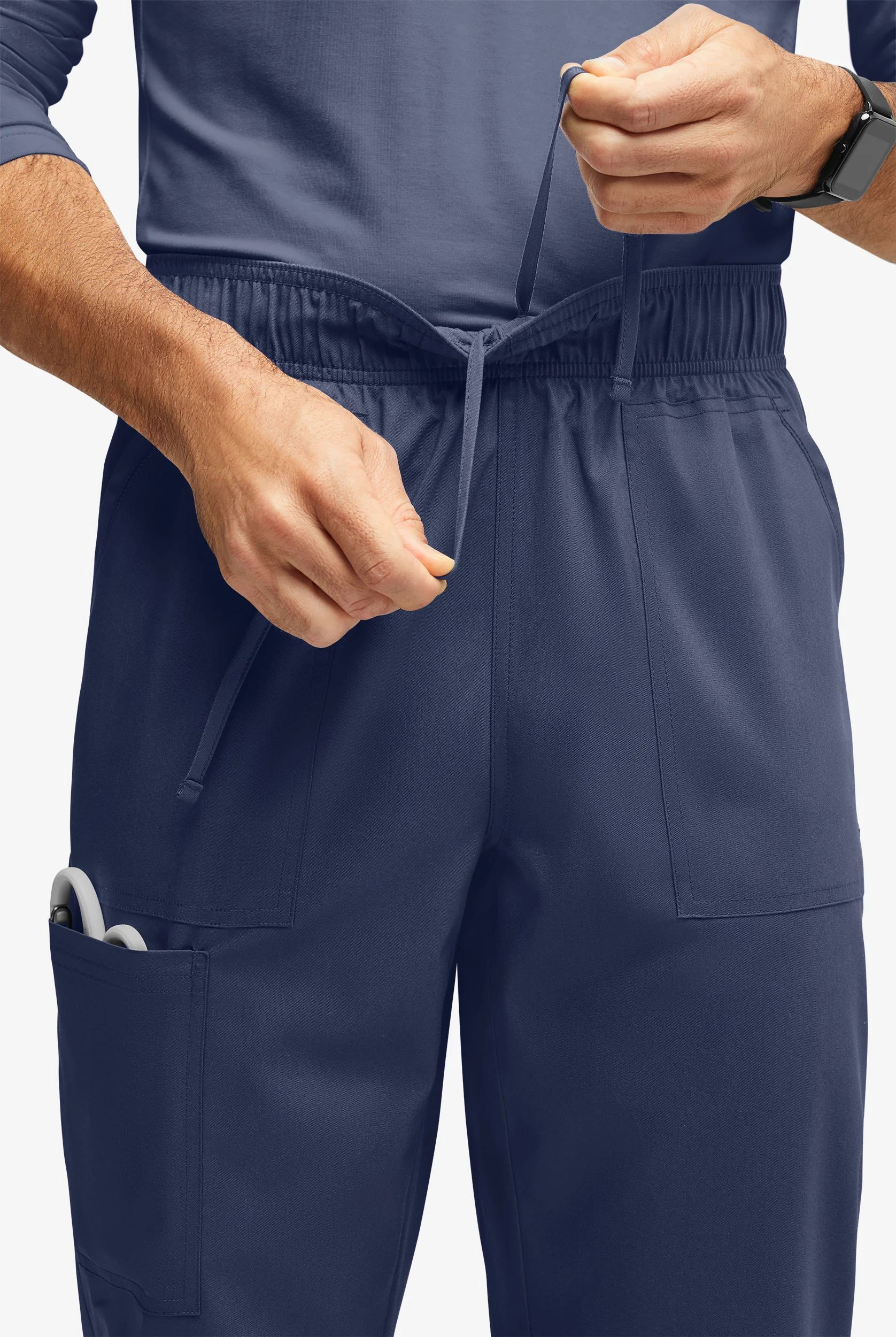 UA Exclusive Cherokee Workwear Revolution Men's 5-Pocket STRETCH Mesh Trim Tapered Leg Scrub Pants